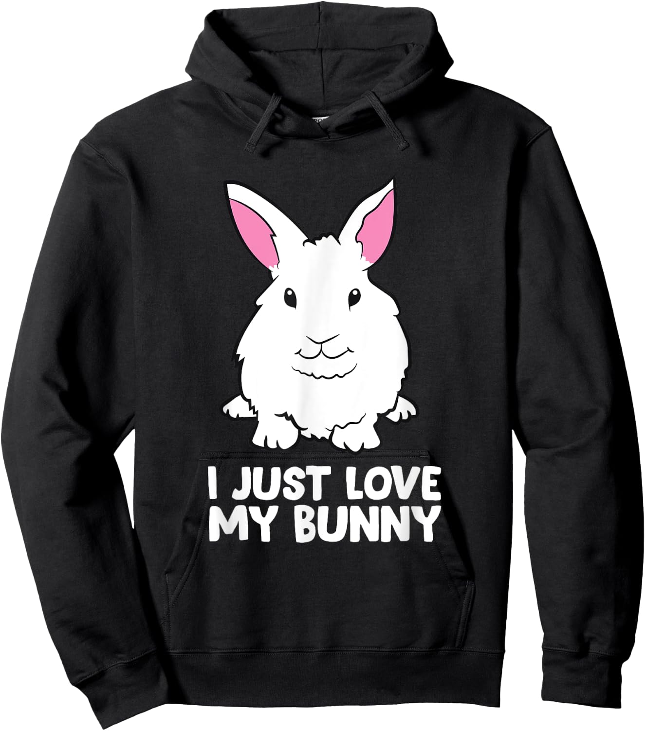 I Just Love My Bunny Cute Bunny Rabbit Pet Hoodie - Hoodie | Black