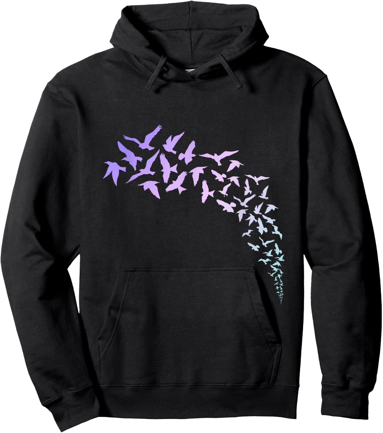 Flying Flock of Birds Artistic Hoodie - Hoodie | Black