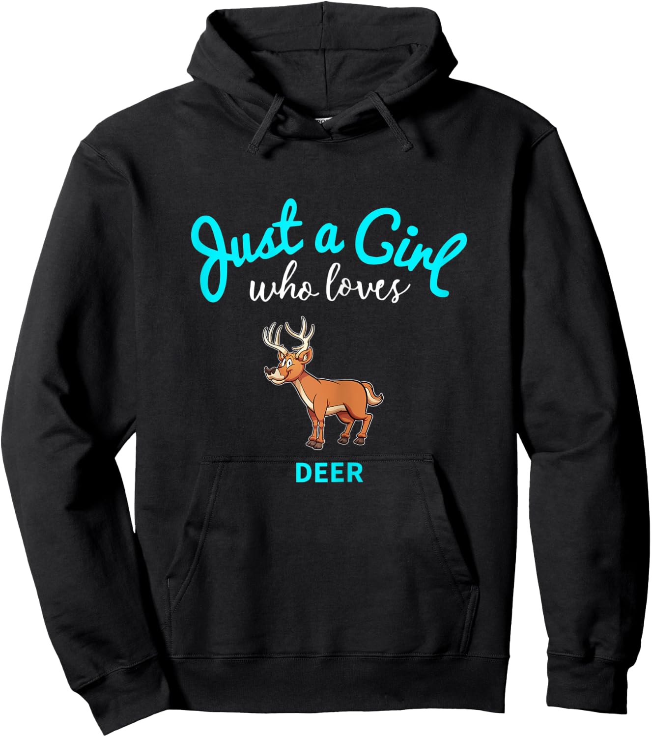Deer Shirt for Girls | Kids Deer Hoodie - Hoodie | Black