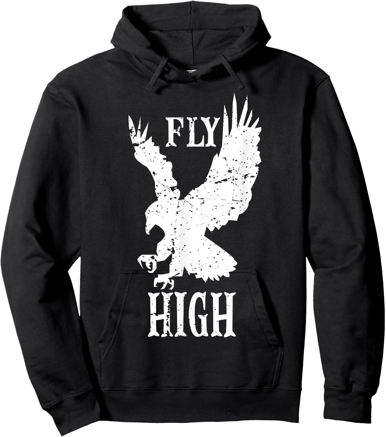 Eagles Fly High Vintage Eagles Flying Bird Inspirational Hoodie - Hoodie | Black