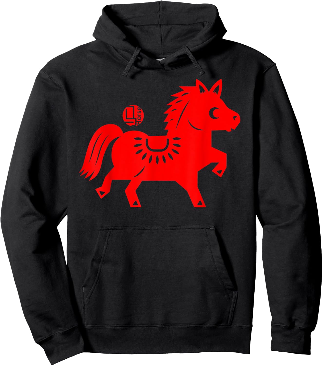 Year of The Horse Chinese Zodiac Lunar New Year Graphic Gift Hoodie - Hoodie | Black