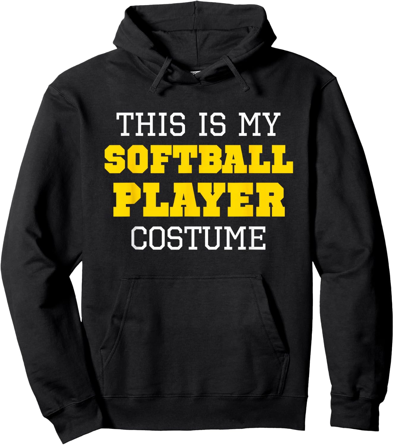 This Is My Softball Player Costume Halloween Lazy Easy Hoodie - Hoodie | Black