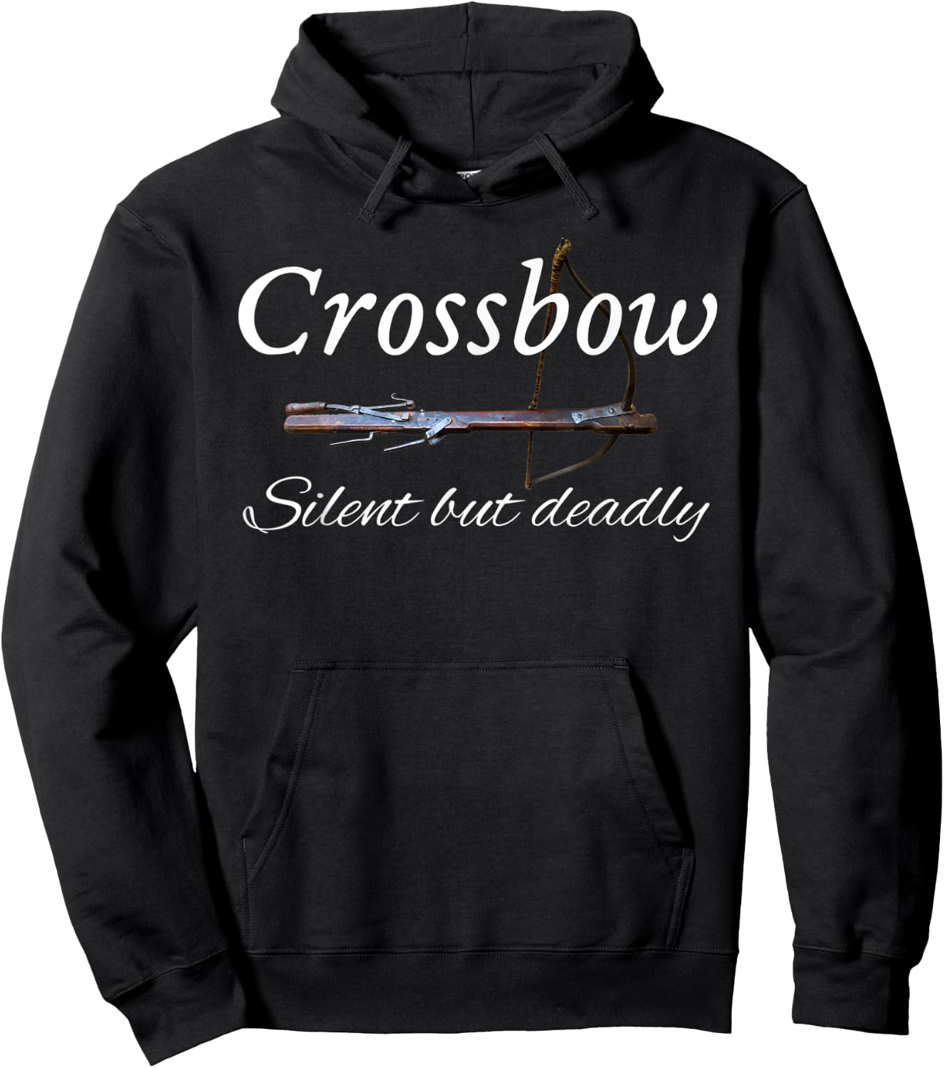 Crossbow Vintage Image Silent but Deadly Hoodie - Hoodie | Black