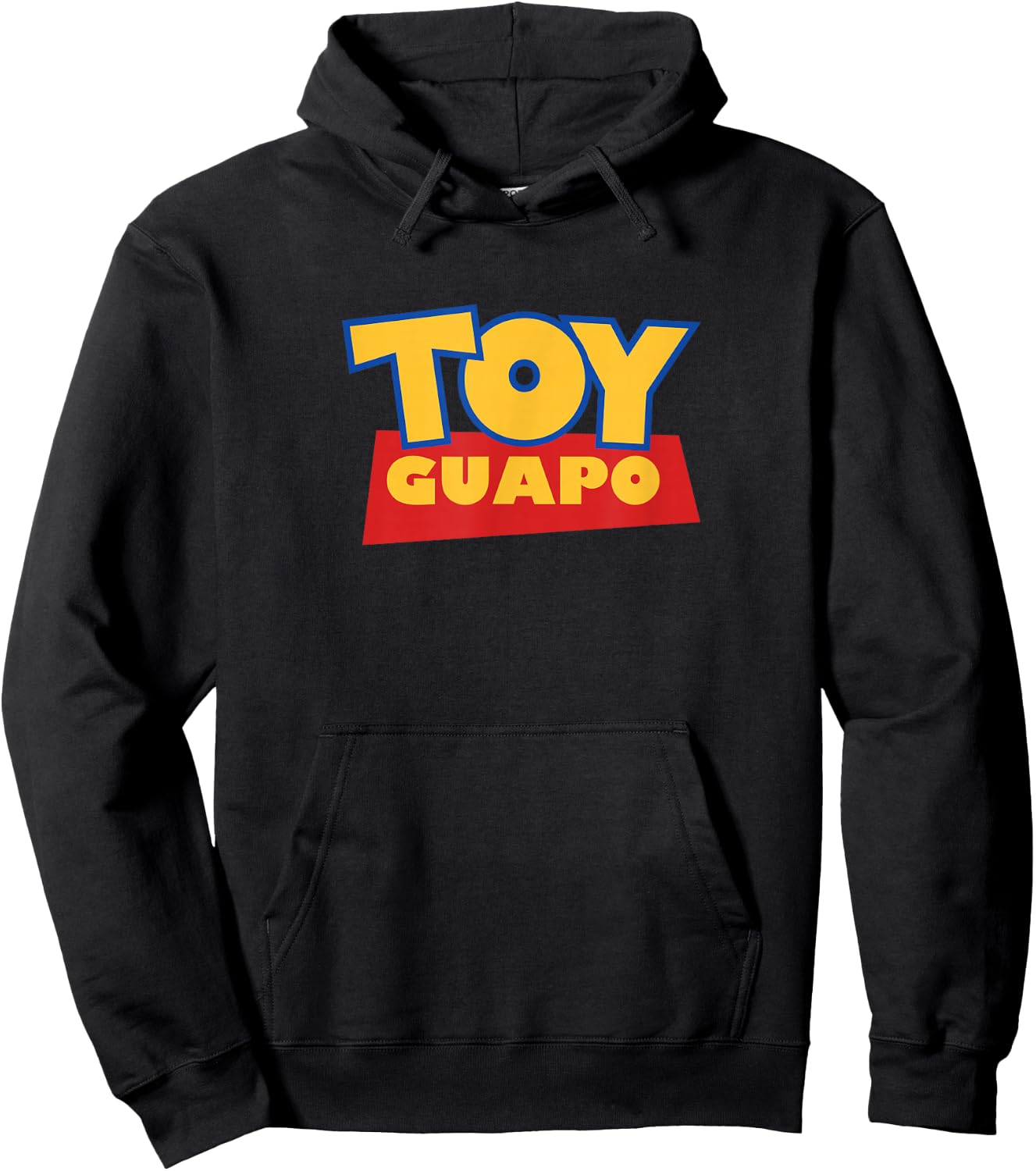 Pan Dulce Designs Men's Funny Toy Guapo - Black, Small, Short Sleeve Hoodie - Hoodie | Black