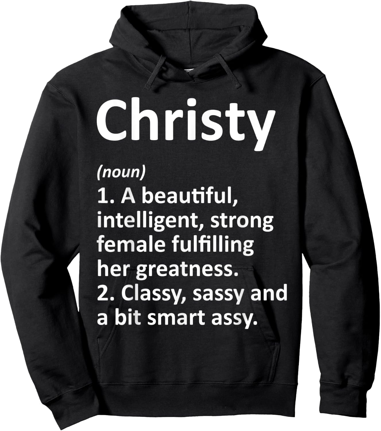 CHRISTY Definition Personalized Name Funny Christmas Gift Hoodie - Hoodie | Black