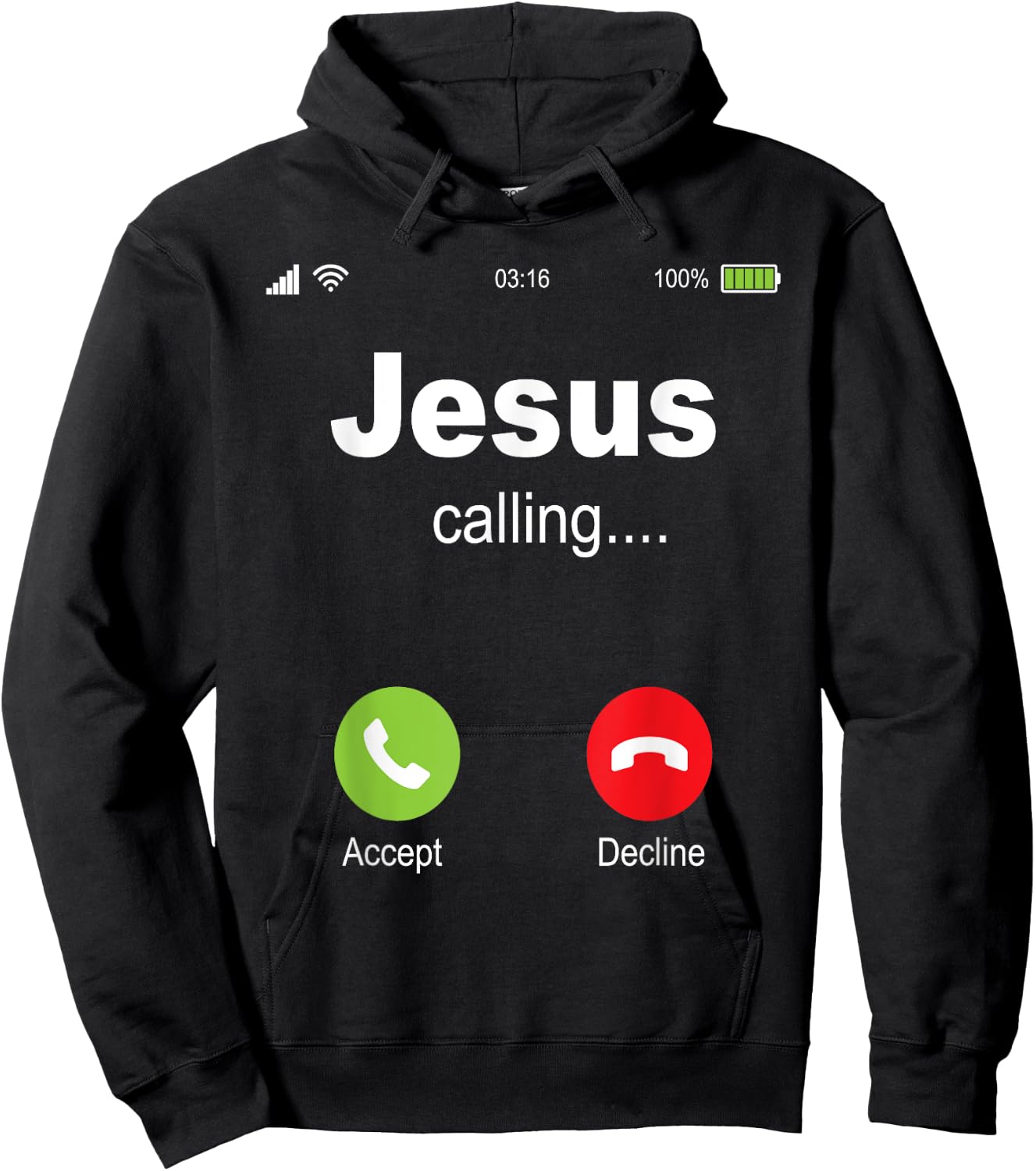 Jesus Calling - Christian Religious Bible Church Hoodie - Hoodie | Black