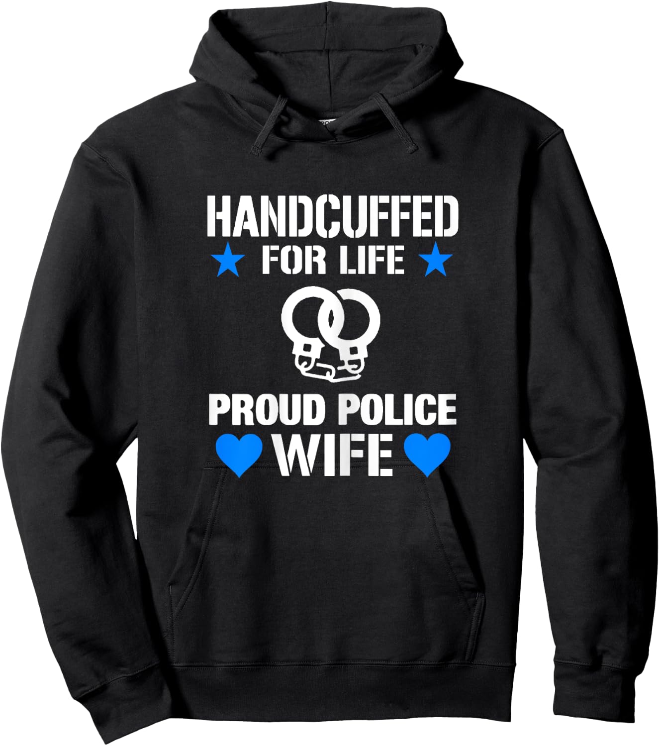 Handcuffed For Life Cute Police Officers Gift Wife Hoodie - Hoodie | Black