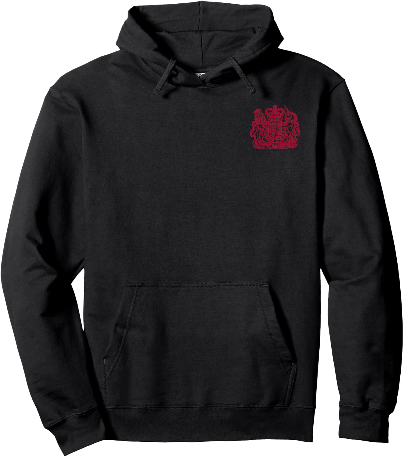 United Kingdom Uk Coat of Arms Lion and Unicorn Symbol Hoodie - Hoodie | Black