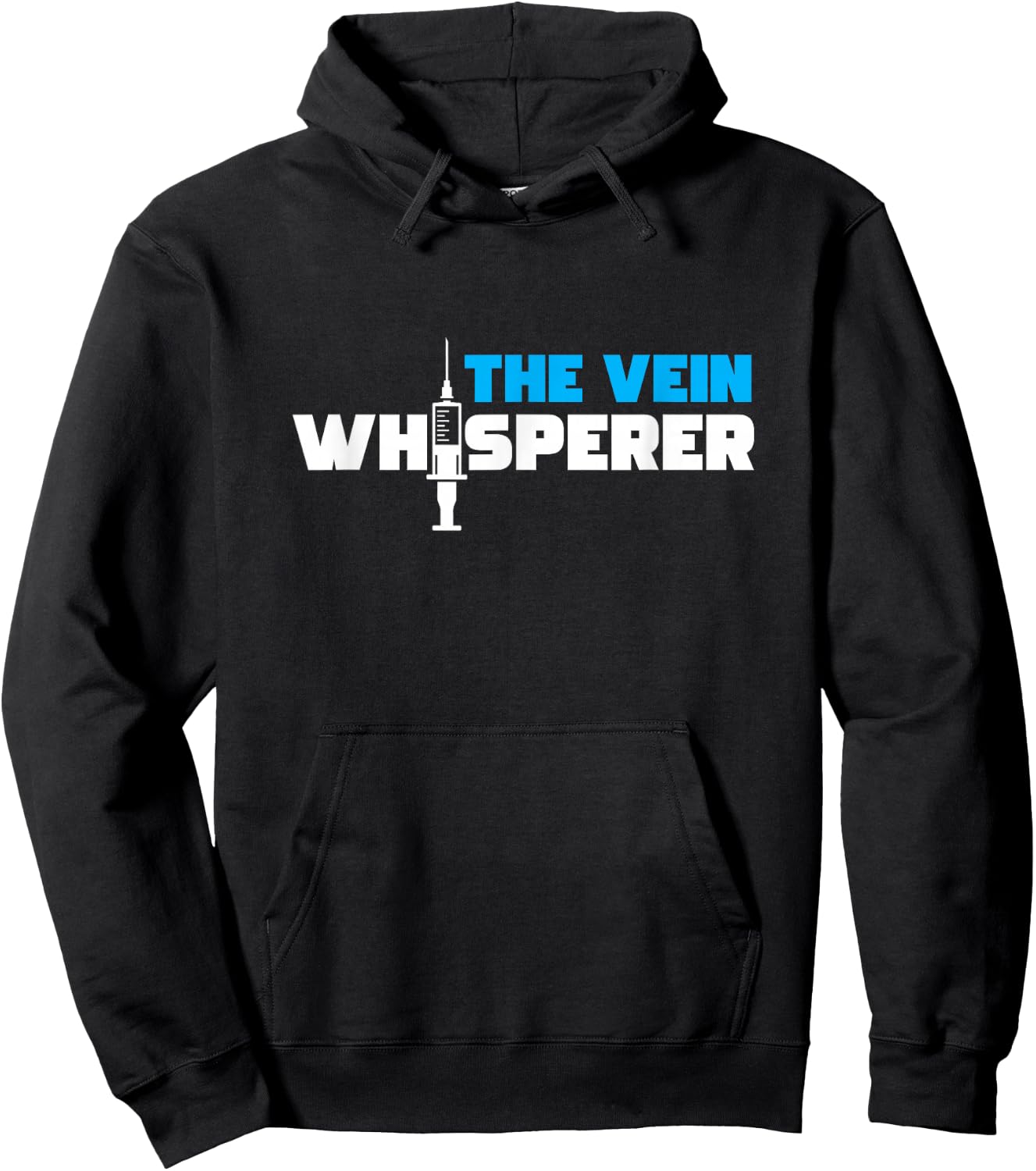 Veins Whisperer Syringe Phlebotomy Phlebologist Gift Hoodie - Hoodie | Black