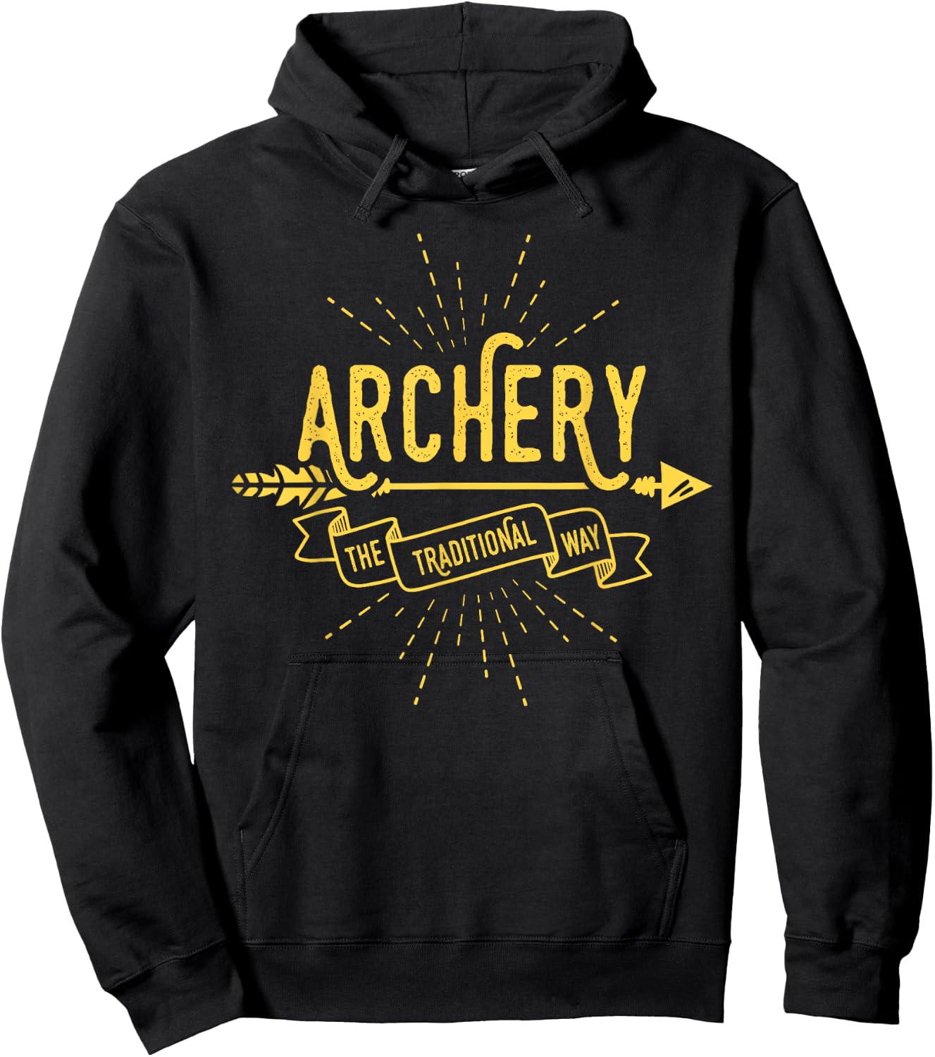 Archery The Traditional Way Bow Hunting Archer Hunting Gift Hoodie - Hoodie | Black
