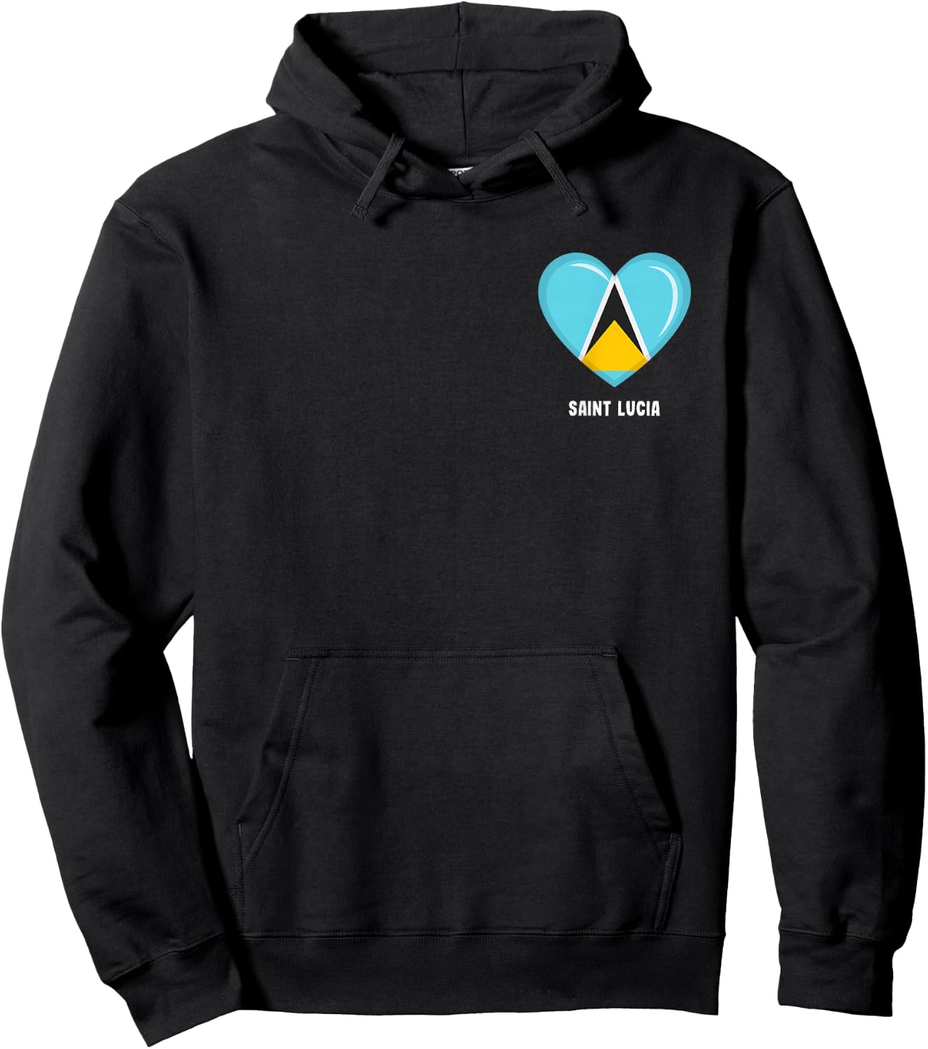Saint Lucia Flag Shirt | Saint Lucian Hoodie - Hoodie | Black