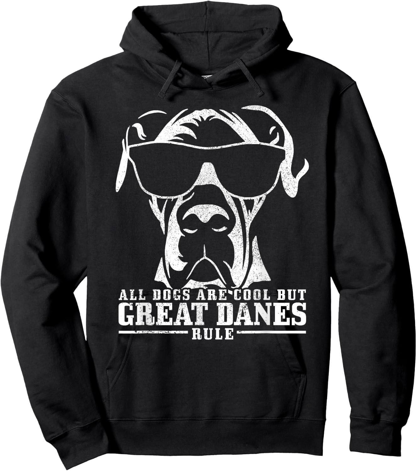 Great Dane Danish Great Dane Saying Funny Dog Hoodie - Hoodie | Black