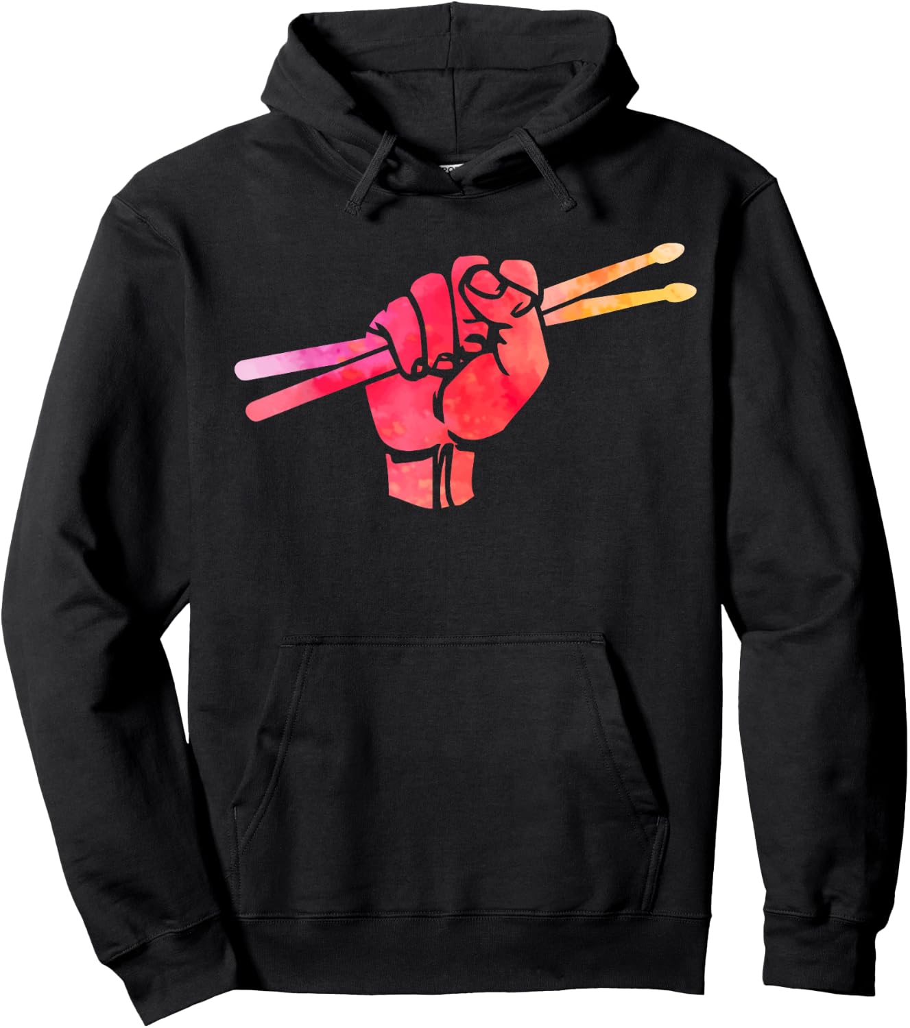 Joyouse Urban Style Black Drumsticks Gift Fist Drum Hoodie - Hoodie | Black