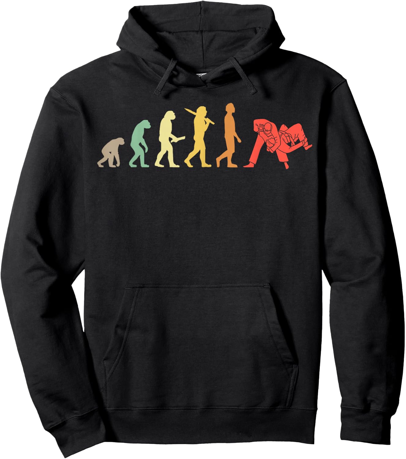 Retro Judo Evolution Gift Judokas Hoodie - Hoodie | Black