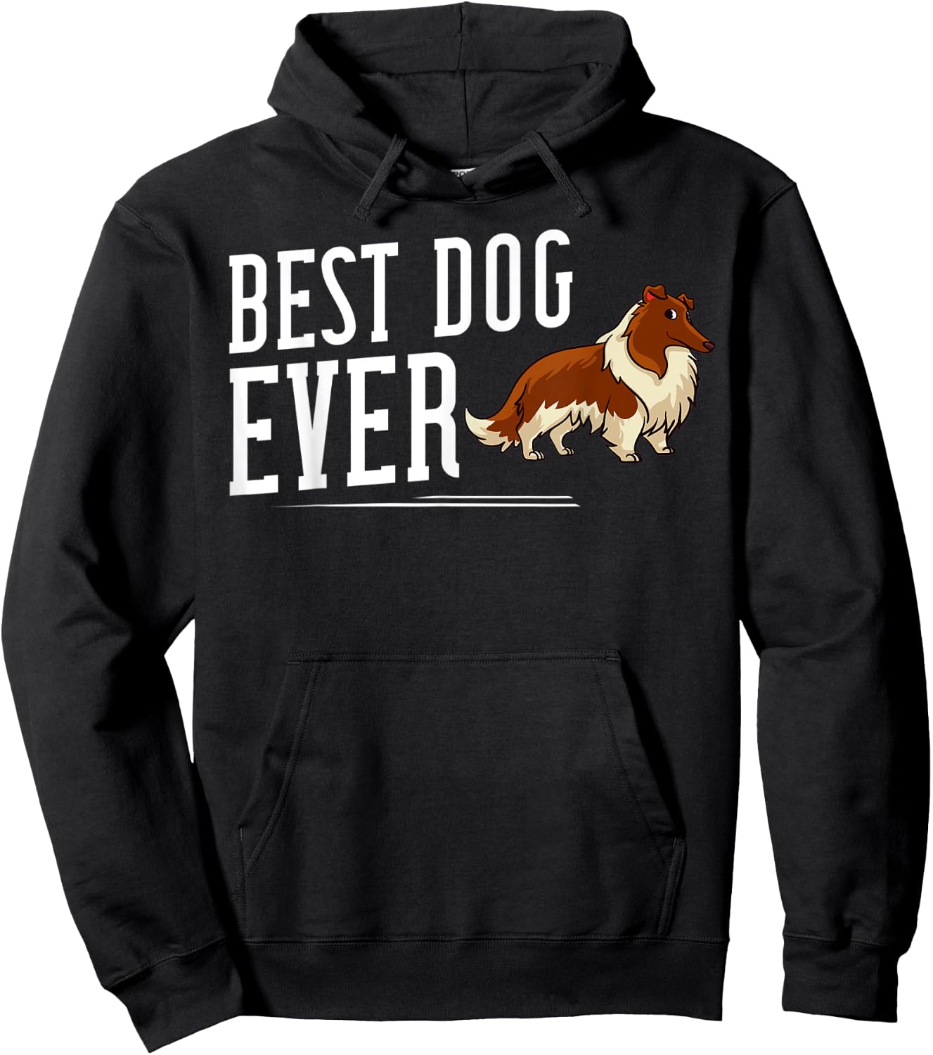 Rough Collie Dog Puppies Owner Lover Men Women Kids Hoodie - Hoodie | Black