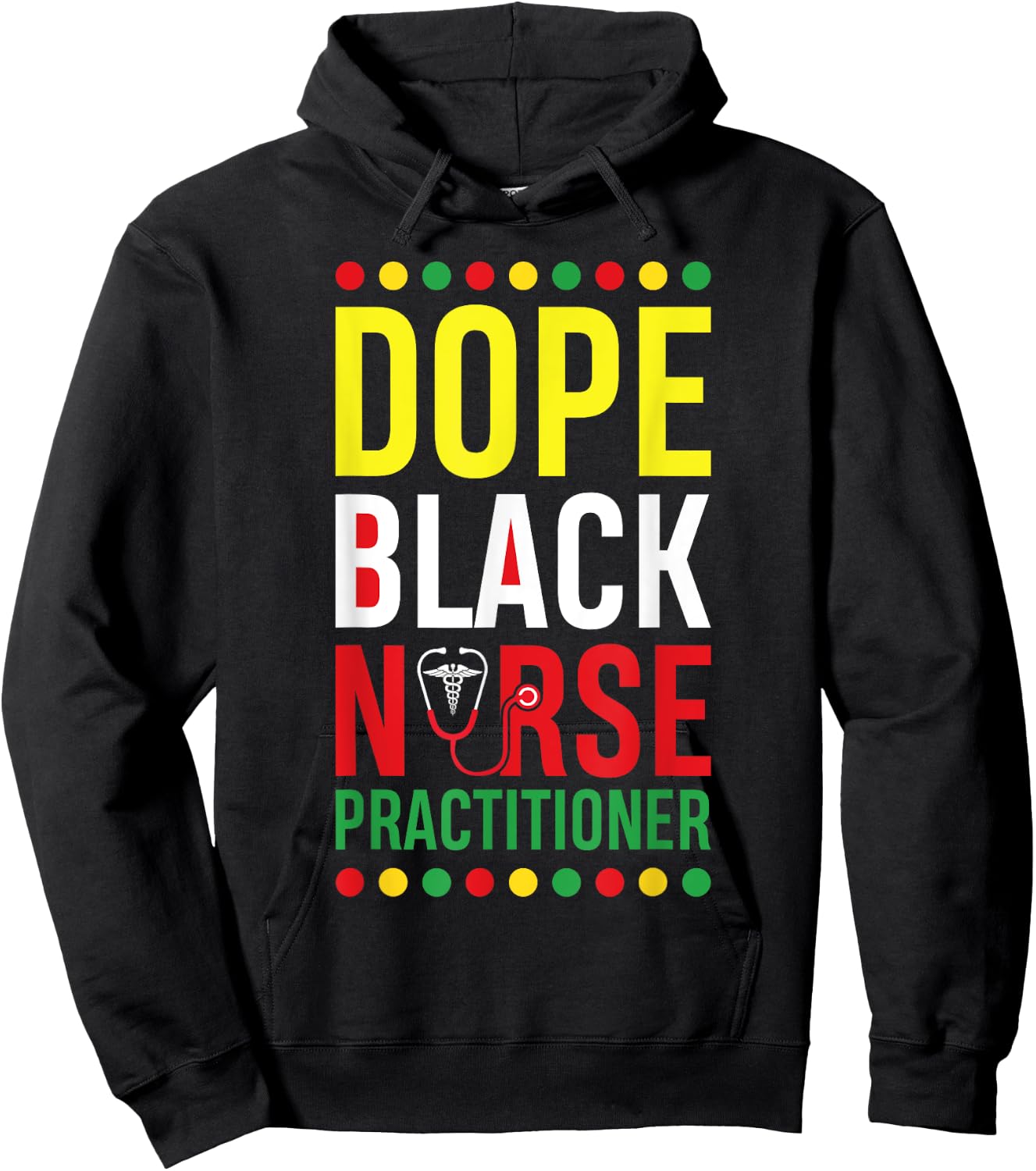 Dope Black Nurse Practitioner RN Men Women Melanin Hoodie - Hoodie | Black