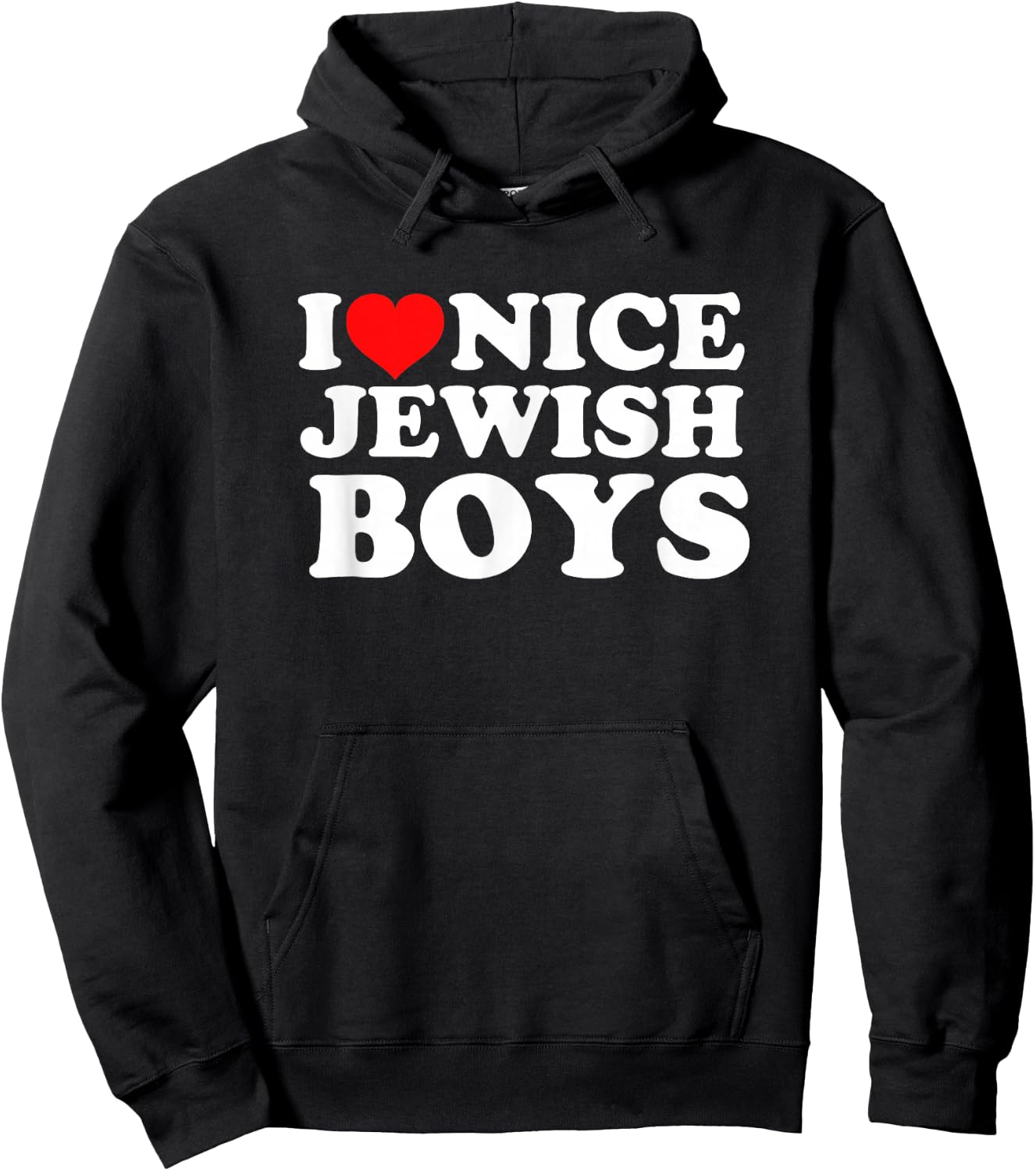 I Love Nice Jewish Boys Hoodie - Hoodie | Black
