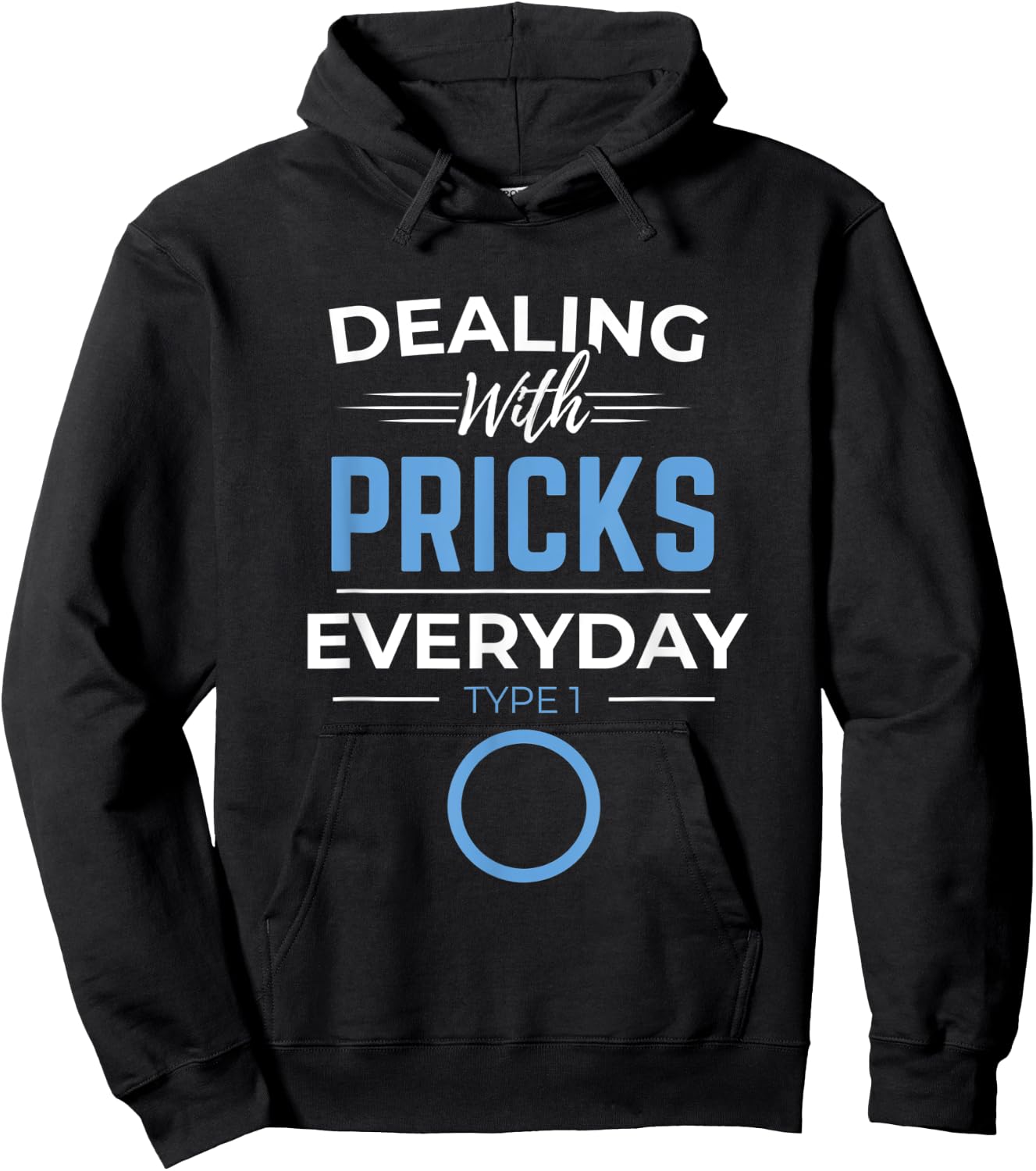 Diabetic Diabetes Dealing With Pricks Everyday Type 1 2 Gift Hoodie - Hoodie | Black