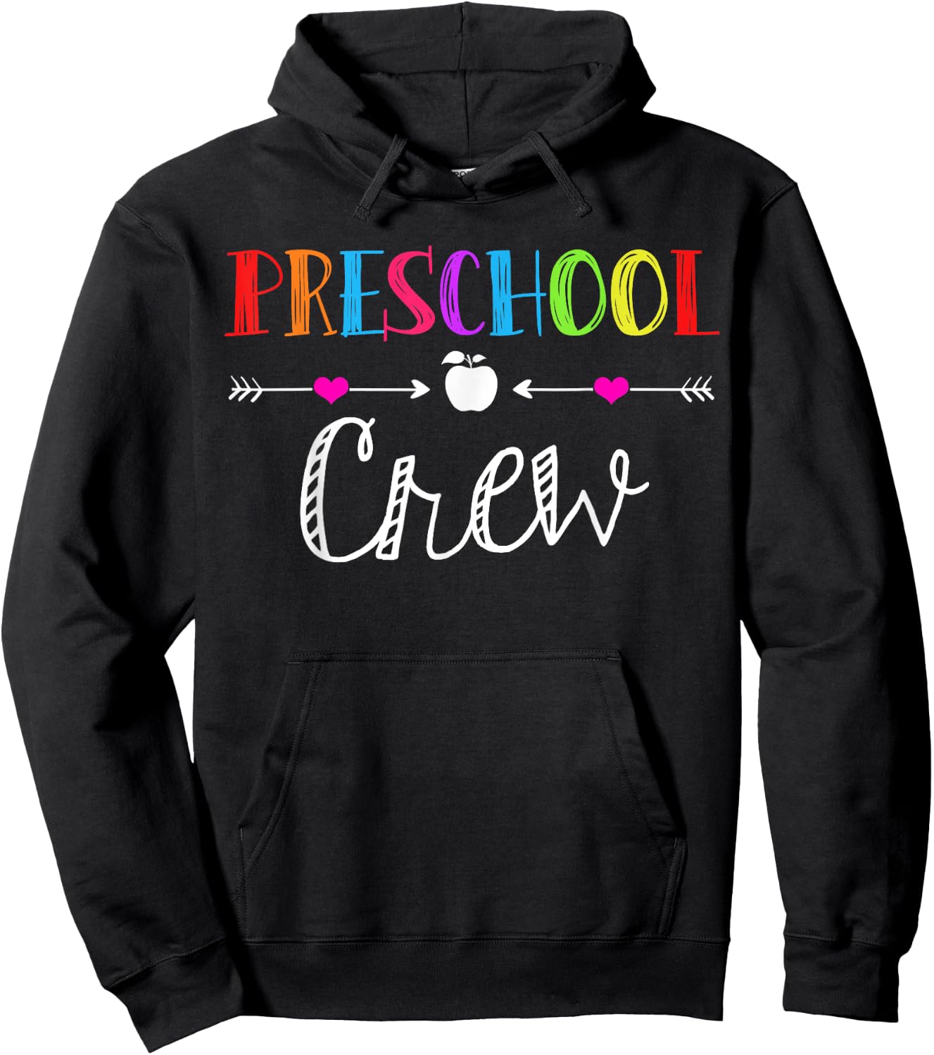 Preschool Crew Teacher Funny First Day Of School Kids Gift Hoodie - Hoodie | Black