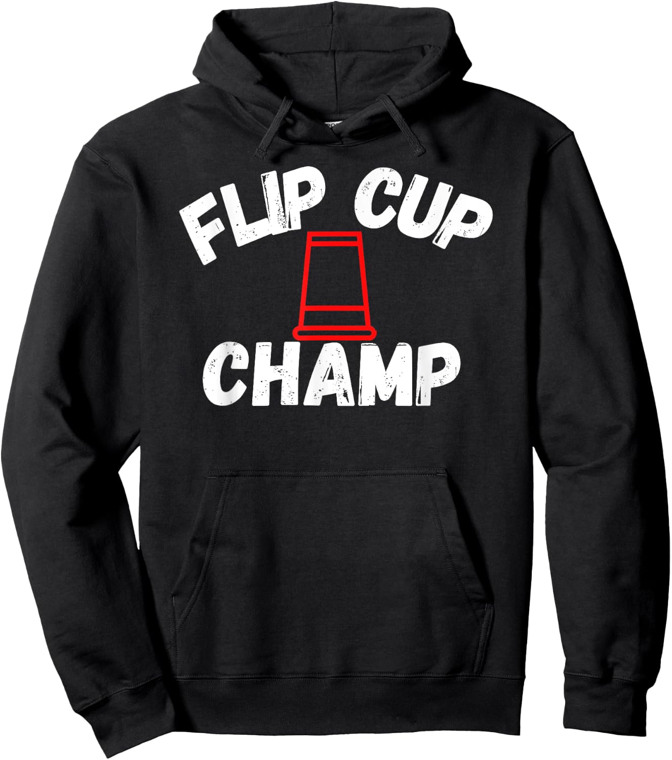 Flip Cup Champ Team Party Drinking Game Beer Pong Winner Hoodie - Hoodie | Black