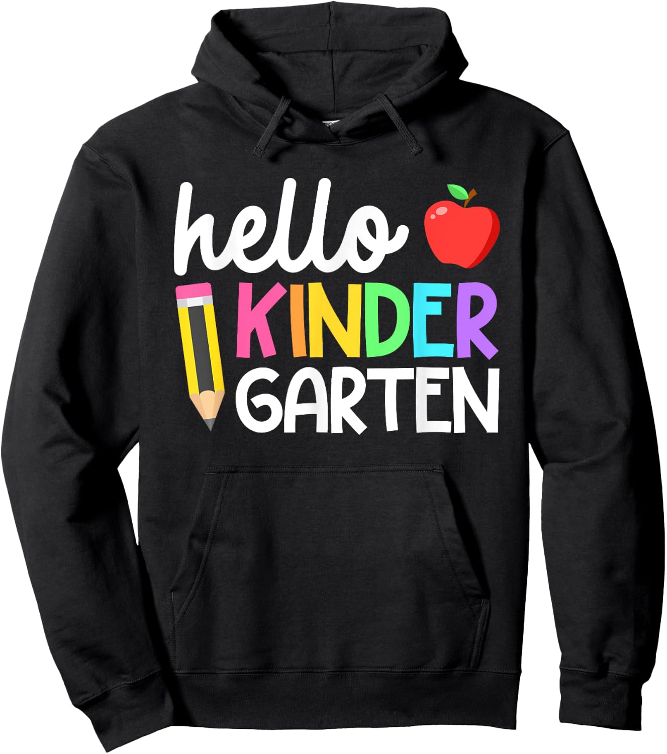 Hello Kindergarten Team Kinder Back to School Teacher Kids Hoodie - Hoodie | Black