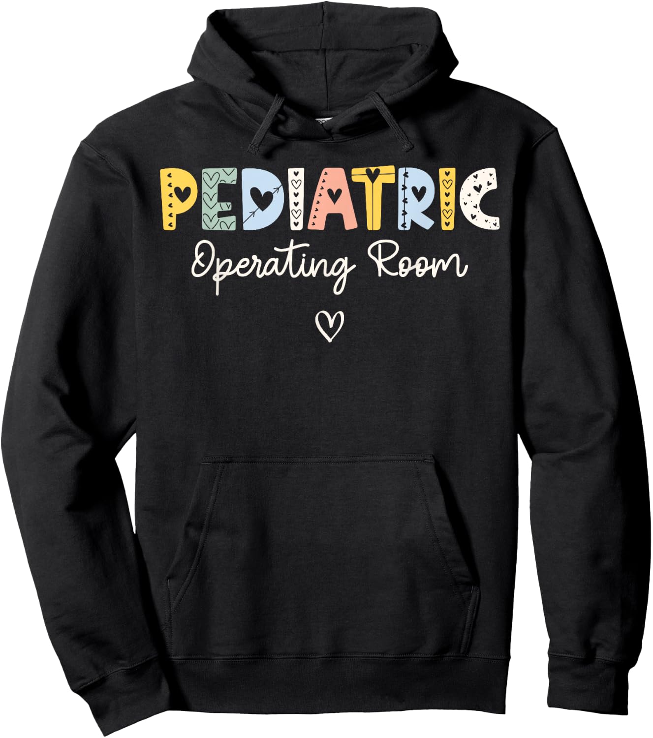 Retro Pediatric Operating Room Children's Emergency ER Nurse Hoodie - Hoodie | Black