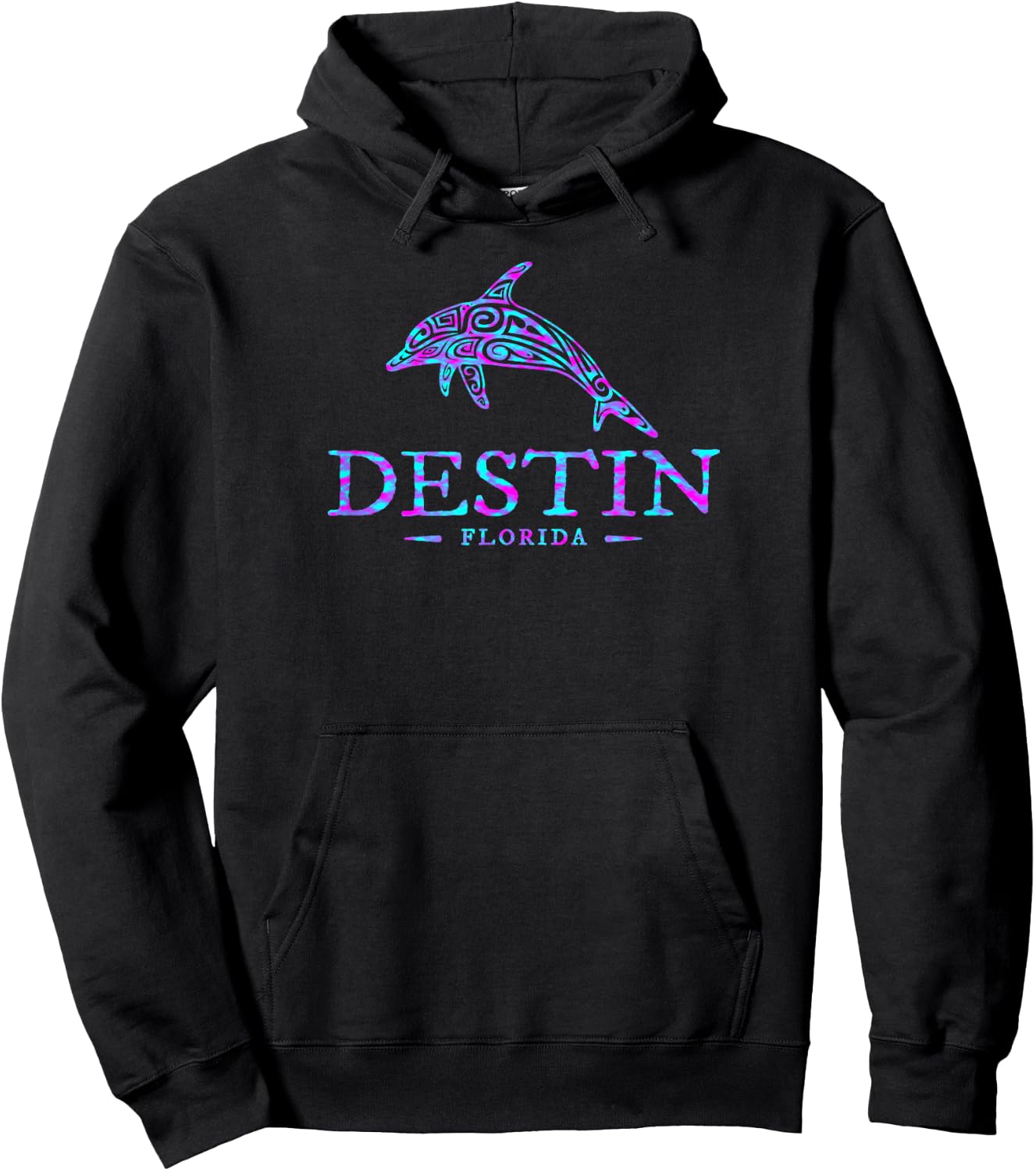 Destin Florida Dolphin Boys Girls Toddler Vacation Souvenir Hoodie - Hoodie | Black
