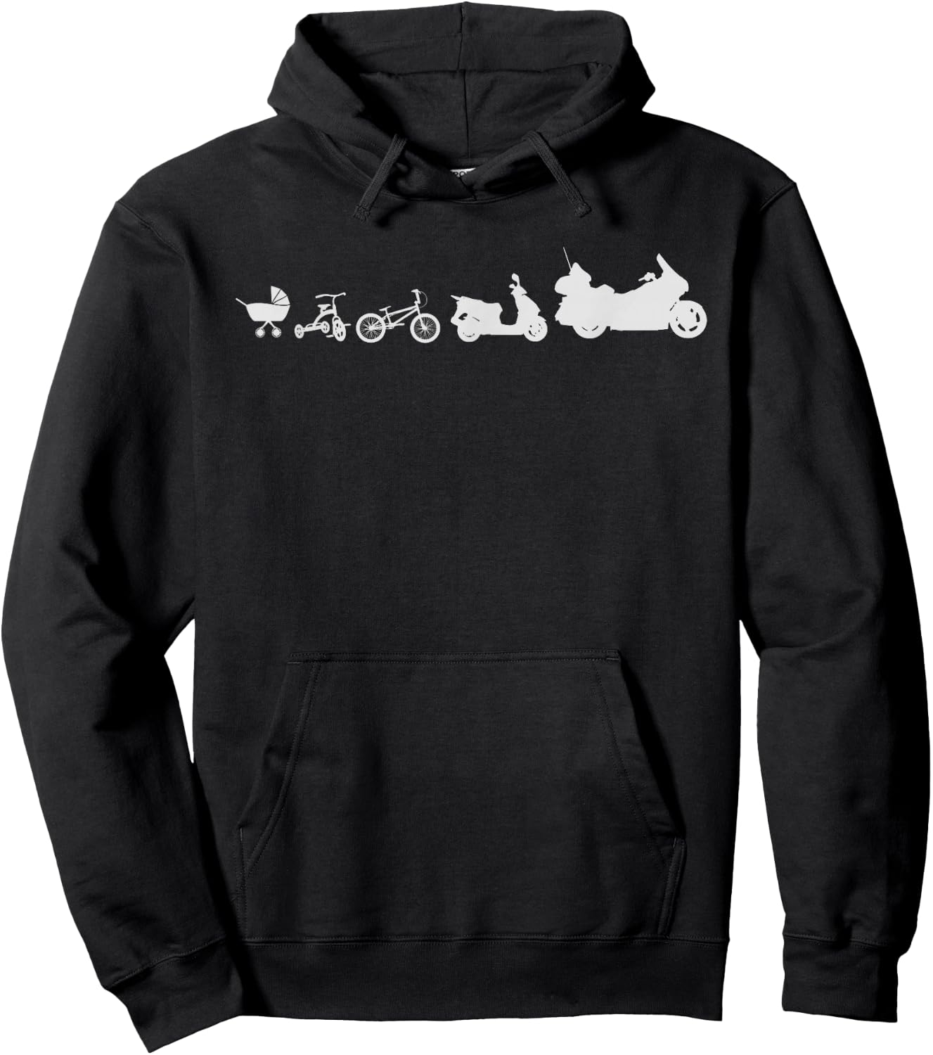 Evolution Goldwing Motorcycle Gift motorcyclist biker Hoodie - Hoodie | Black