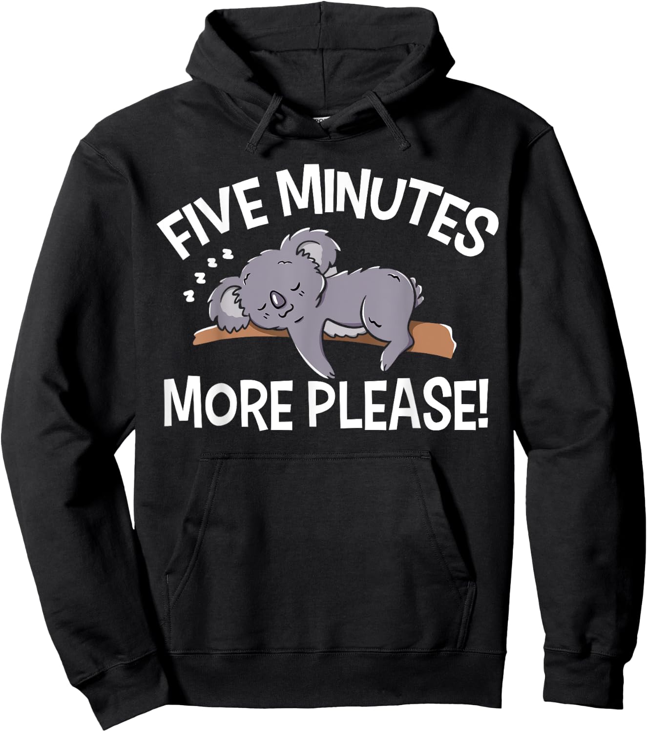 5 Minutes More Sleepy Hoodie - Hoodie | Black