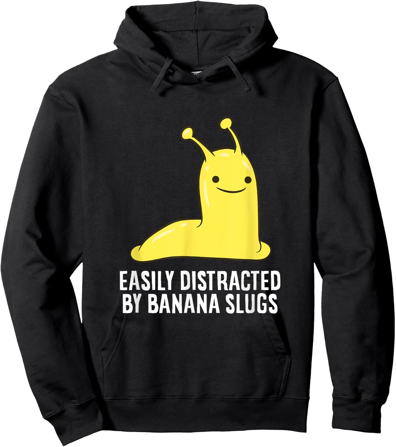 Funny Banana Slug Gift Easily Distracted by Banana Slug Hoodie - Hoodie | Black