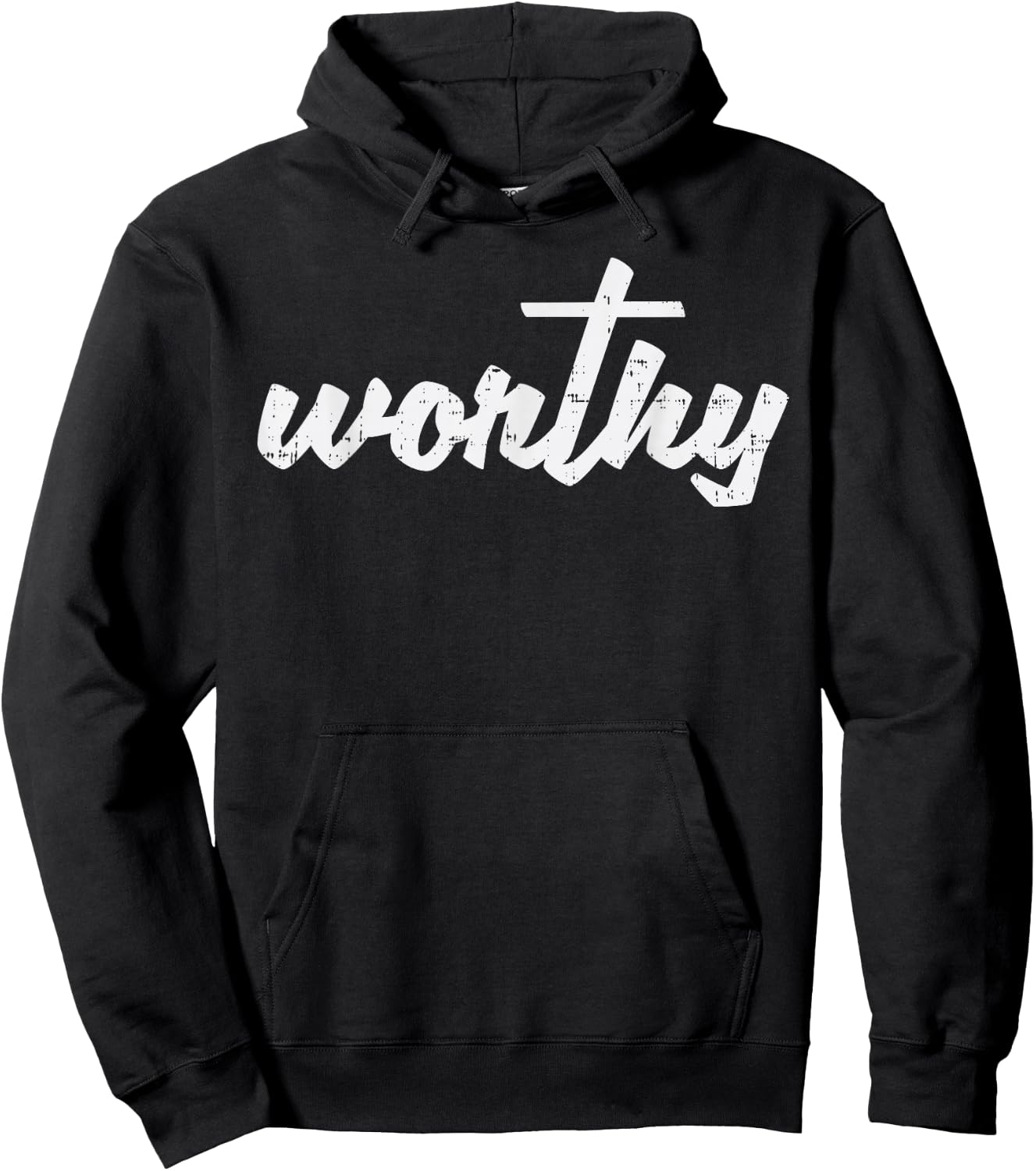 Worthy Cross God Jesus Faith Grace Religious Christian Gift Hoodie - Hoodie | Black