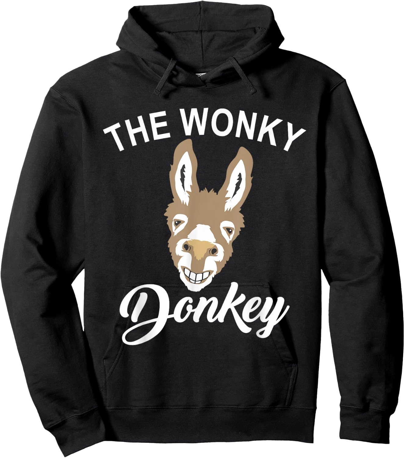 The Wonky Donkey Funny Donkey Lover Farm Animal Hoodie - Hoodie | Black
