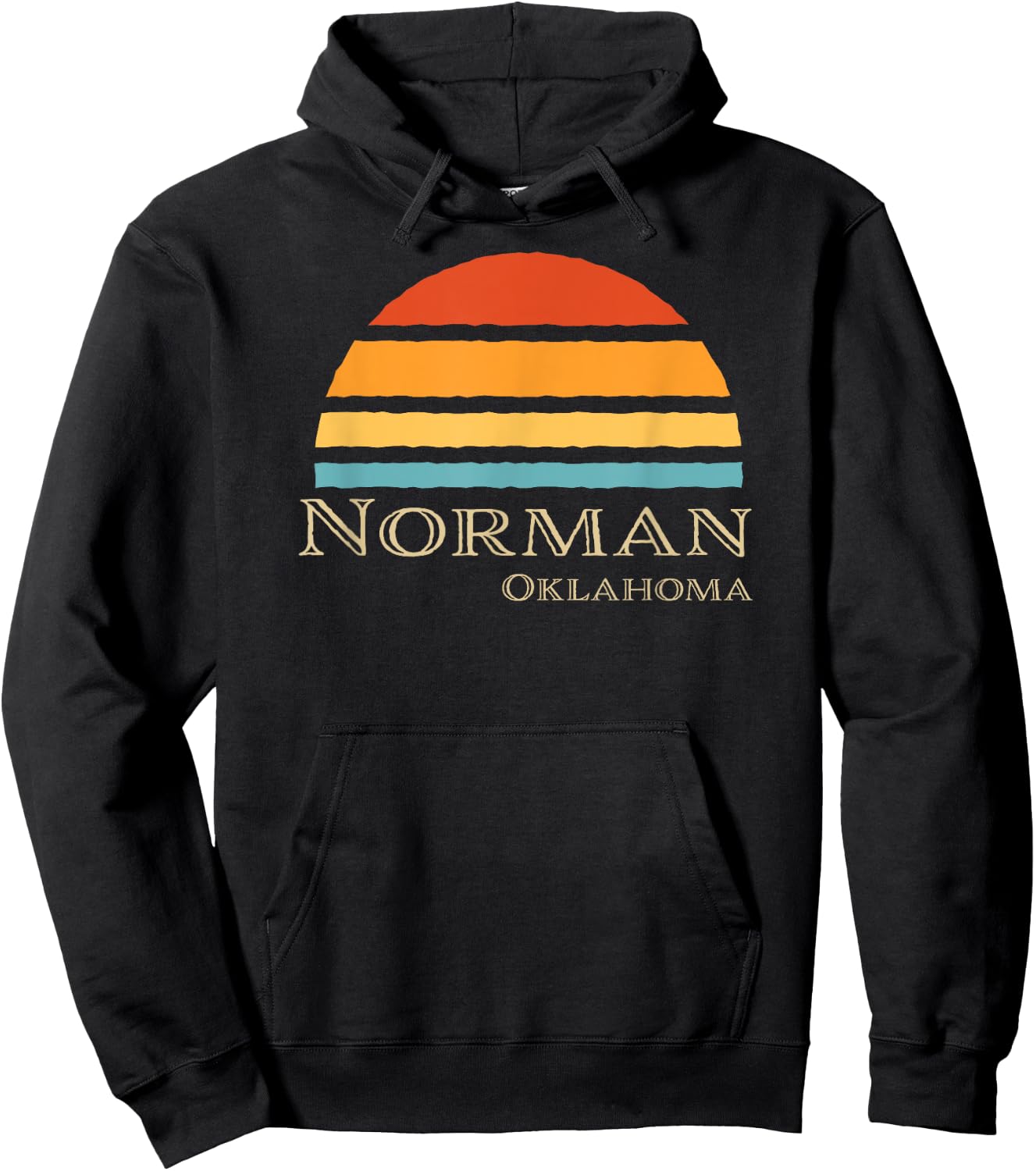 Retro Norman Oklahoma Hoodie - Hoodie | Black