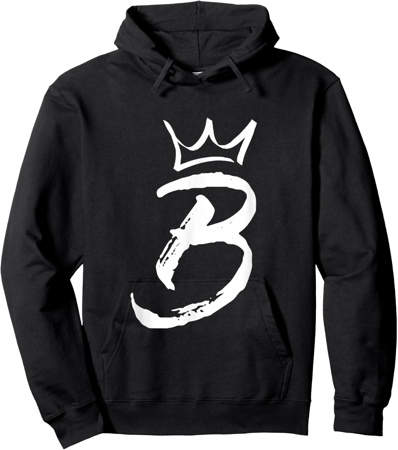 Queen King Letter B - Favorite Letter with Crown Alphabet Hoodie - Hoodie | Black