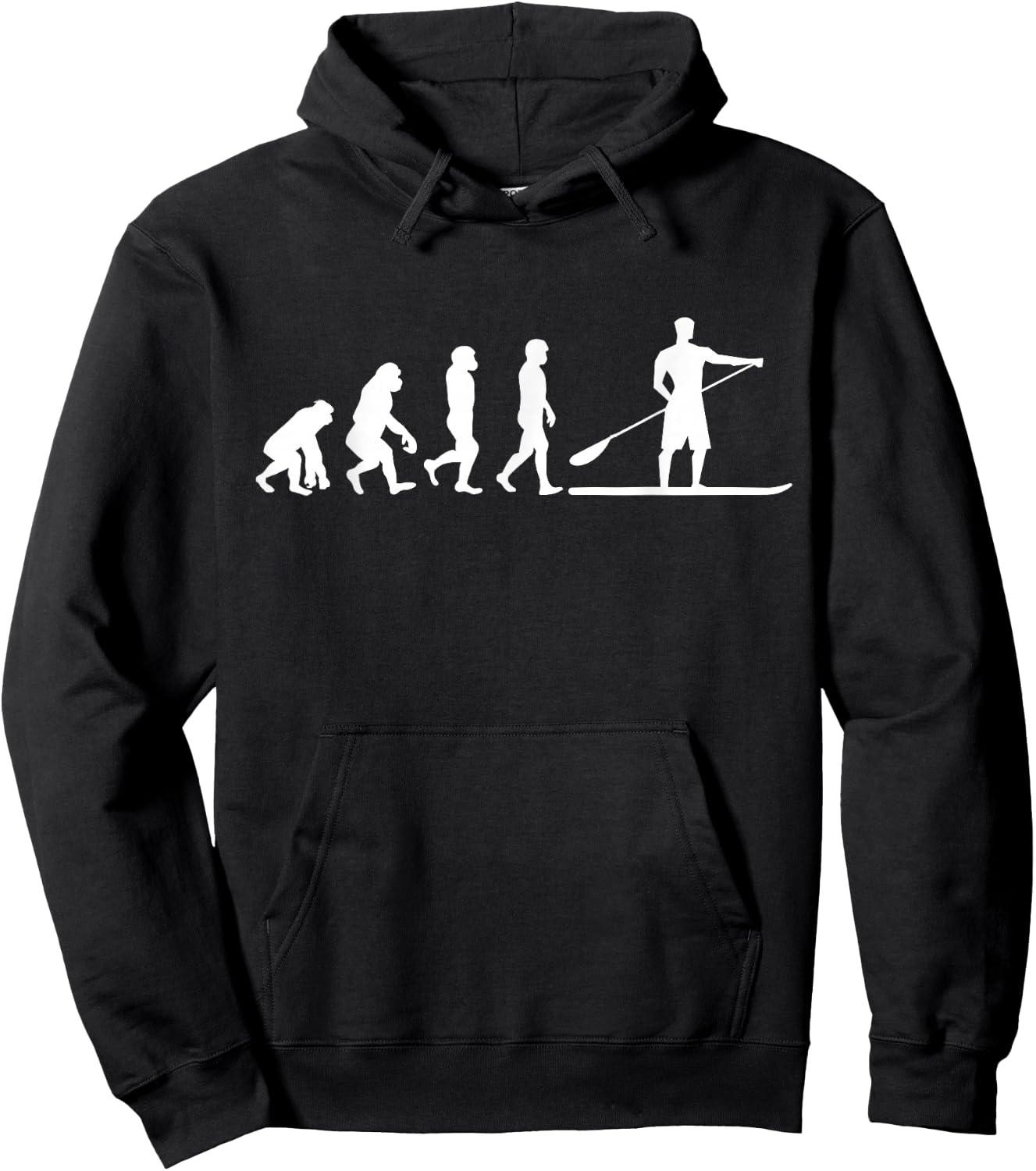 Stand Up Paddleboarder Evolution Gift SUP Hoodie - Hoodie | Black