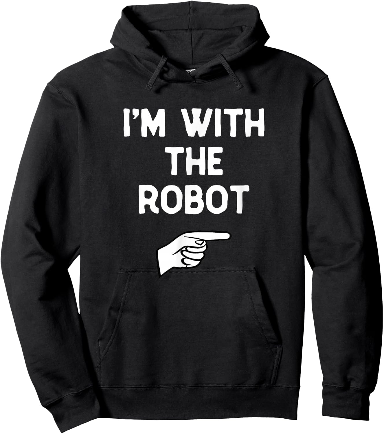 I'm with The Robot Costume Halloween Matching Party Hoodie - Hoodie | Black