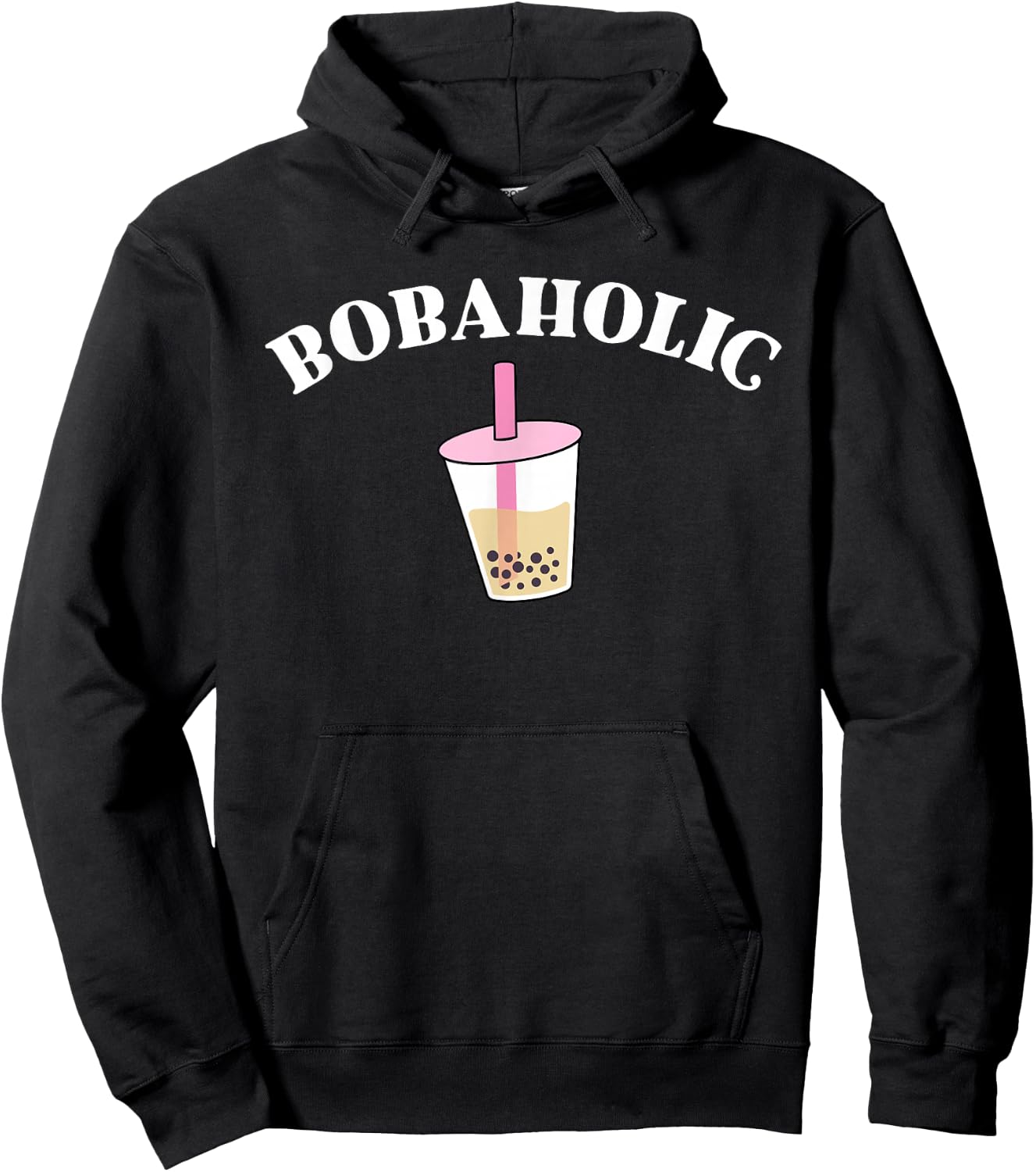 Bobaholic Funny Bubble Tea Shirts Women Boba Tea Kids Gift Hoodie - Hoodie | Black