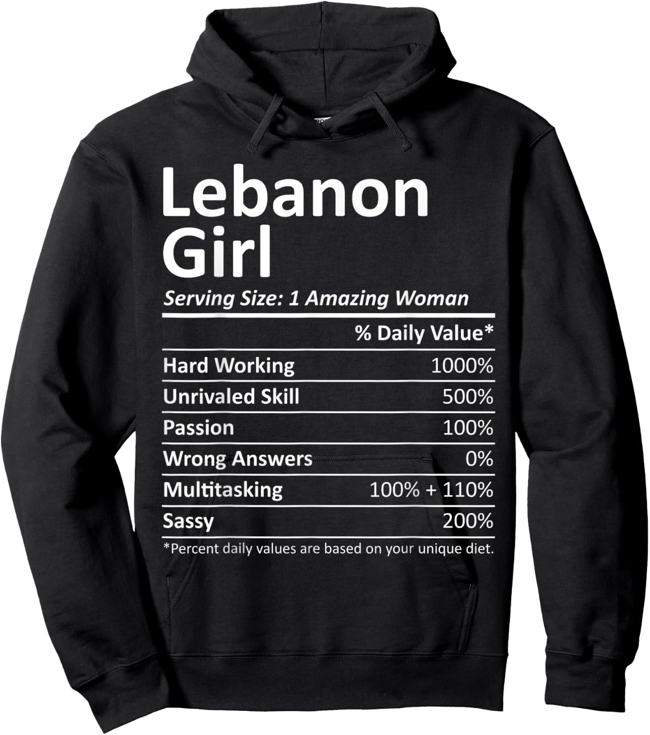 LEBANON GIRL OR OREGON Funny City Home Roots USA Gift Hoodie - Hoodie | Black