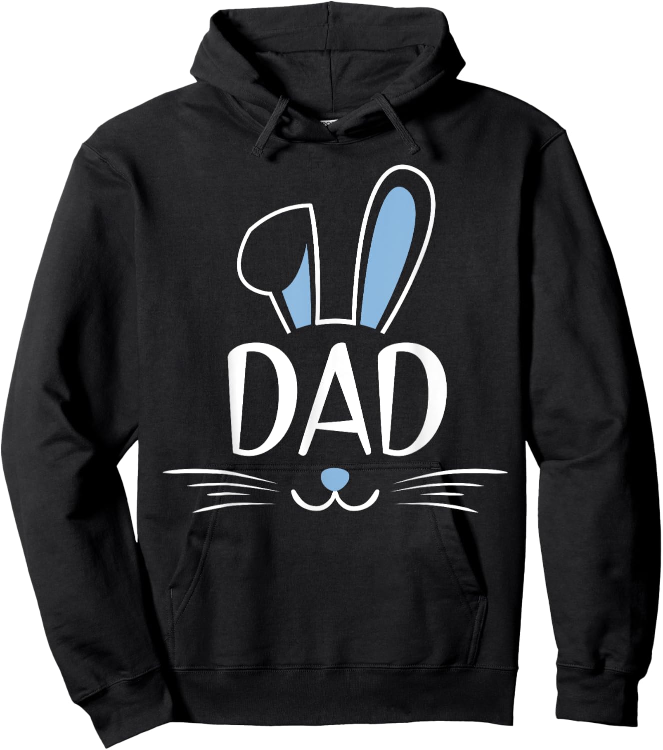 Dad Bunny Rabbit Face Family Group Easter Father's Day Hoodie - Hoodie | Black