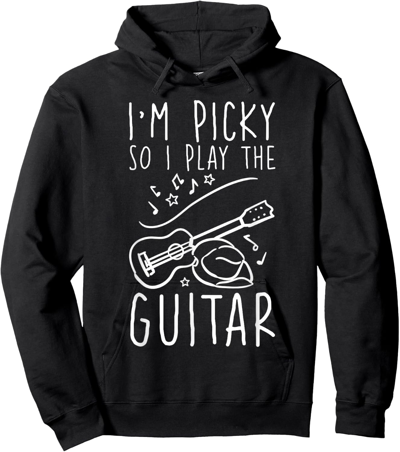 I'm Picky So I Play The Guitar Hoodie - Hoodie | Black