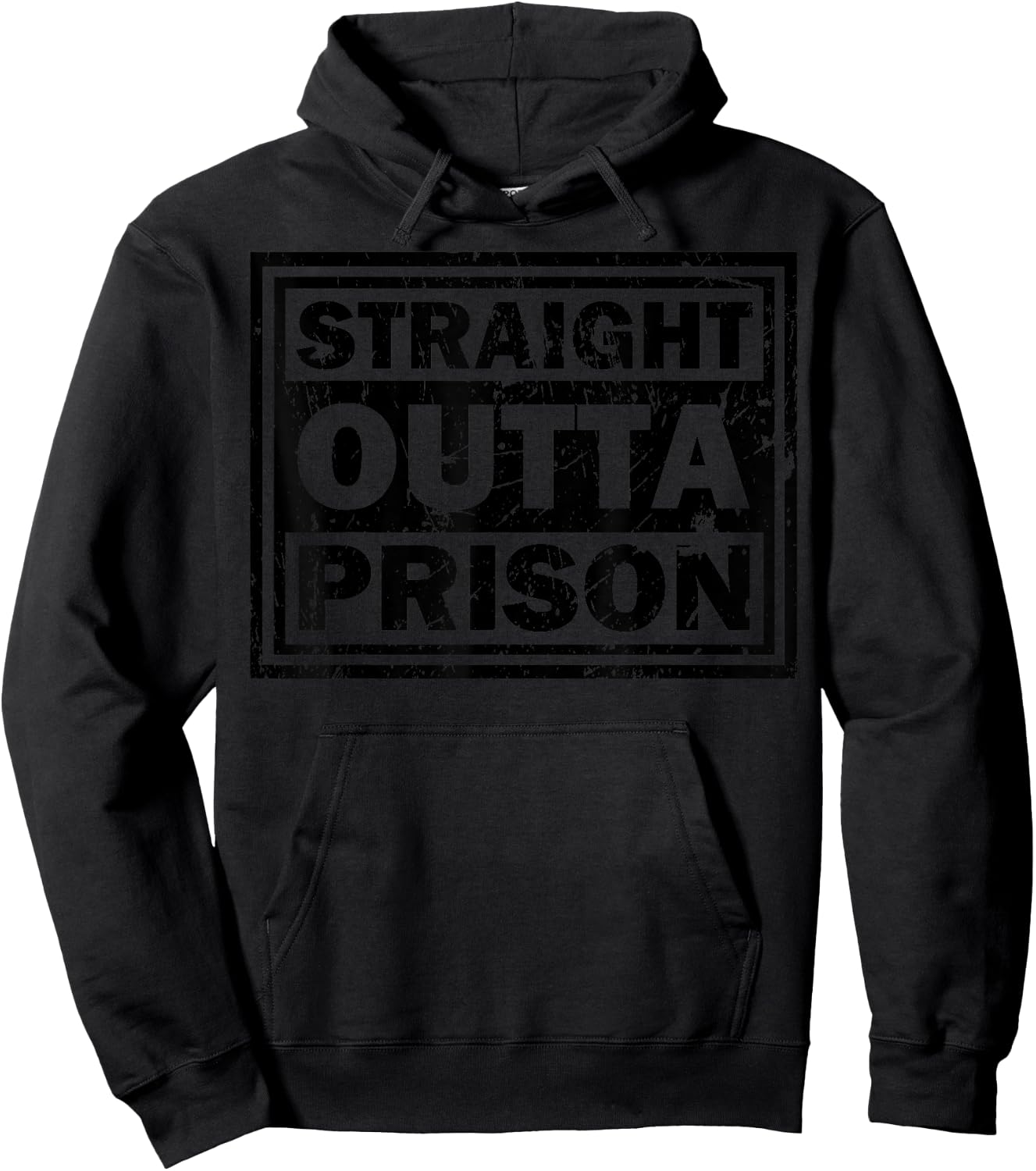 Funny Straight Outta Prison Gift Women Cool Prisoner Hoodie - Hoodie | Black
