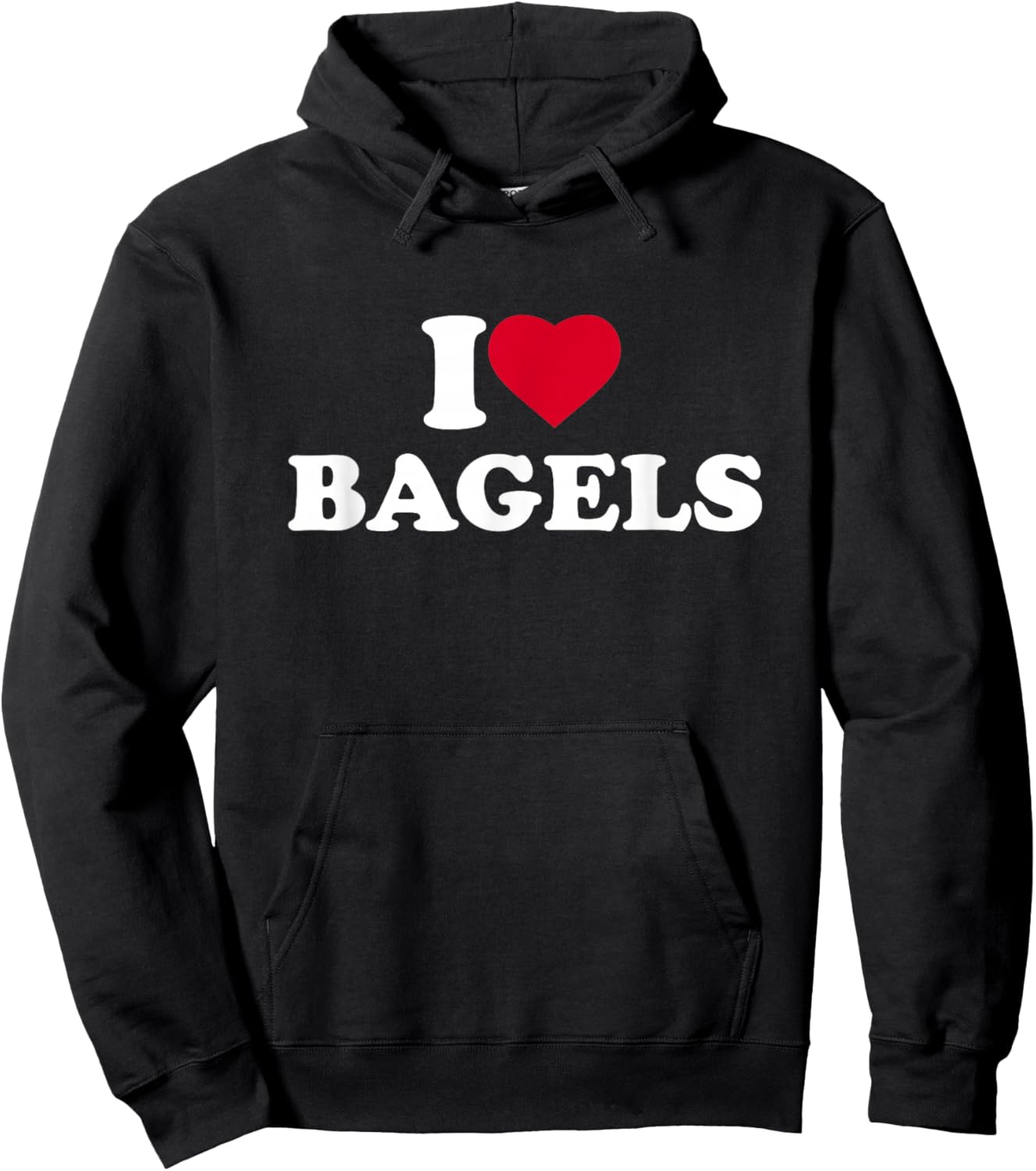 I Love Bagels I Heart Bagels Lover Baker Hoodie - Hoodie | Black