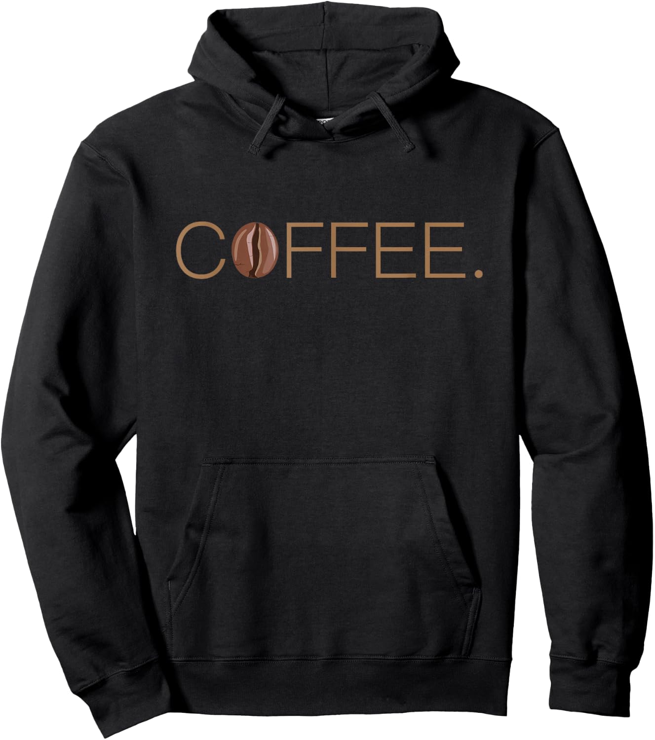 Coffee. design with fun coffee bean logo Hoodie - Hoodie | Black