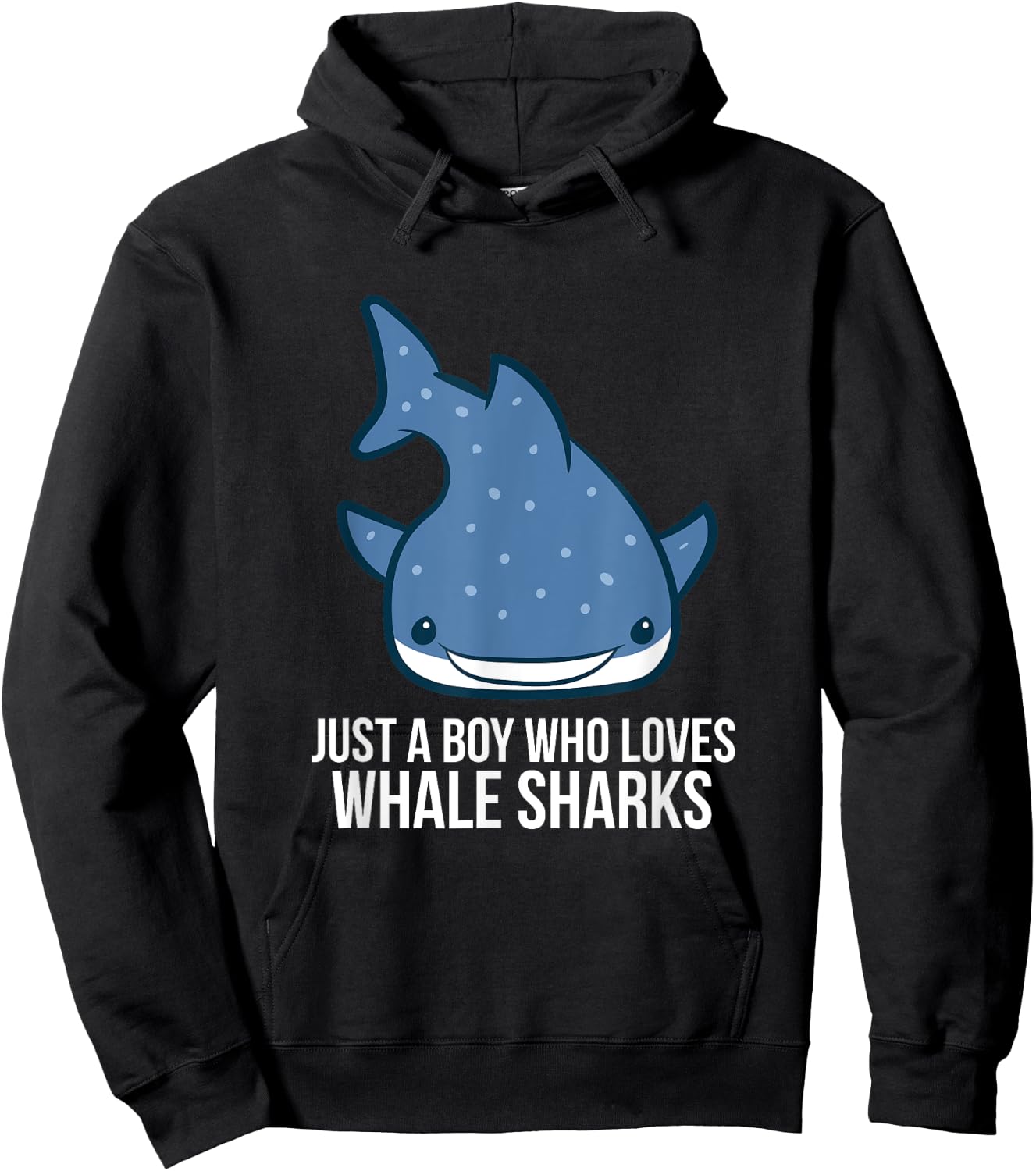 Just a Boy Who Loves Whale Sharks Cute Whale Shark Hoodie - Hoodie | Black