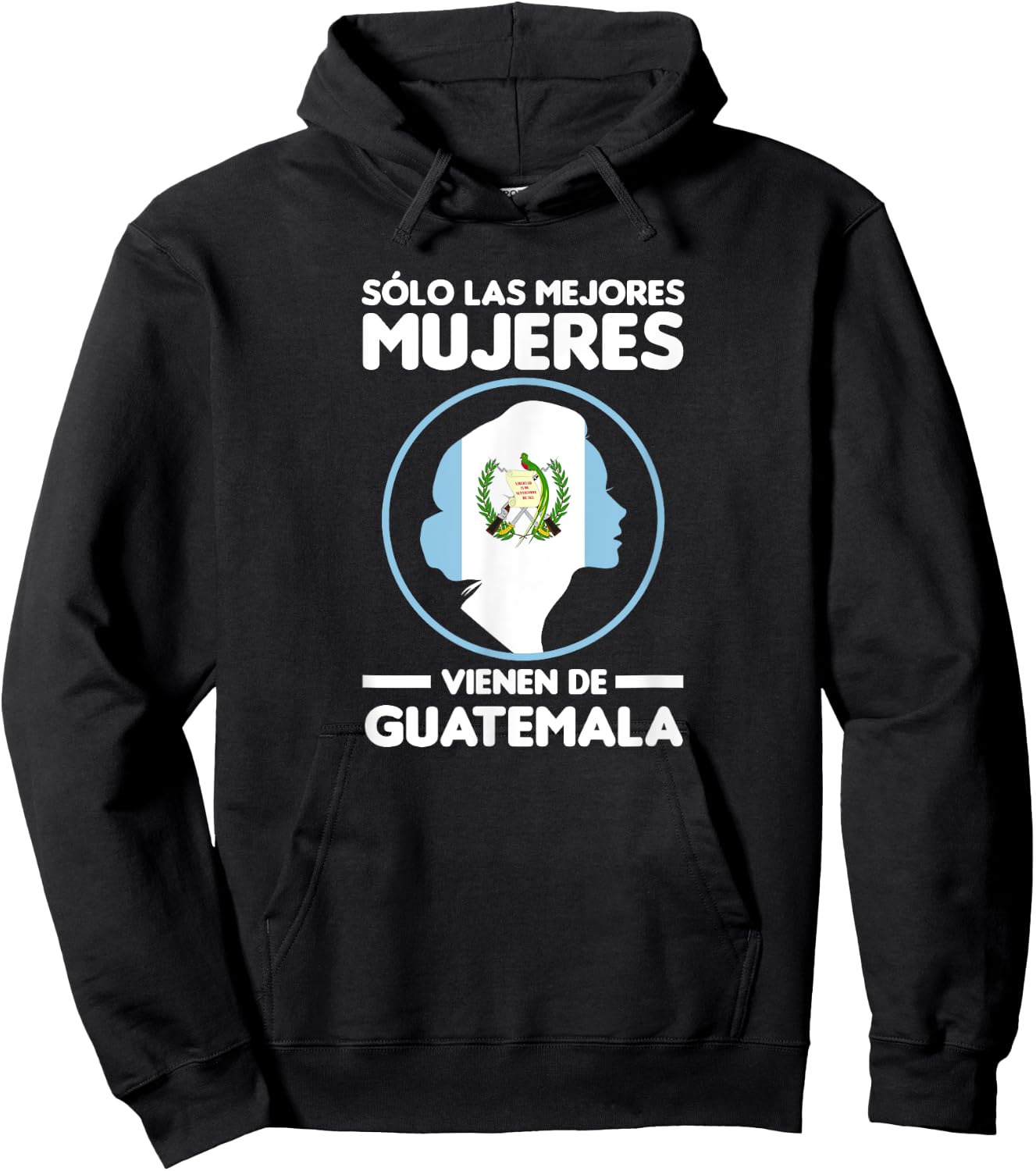 Chapina Guatemalteca Woman Girl Guatemalan Flag Guatemala Hoodie - Hoodie | Black