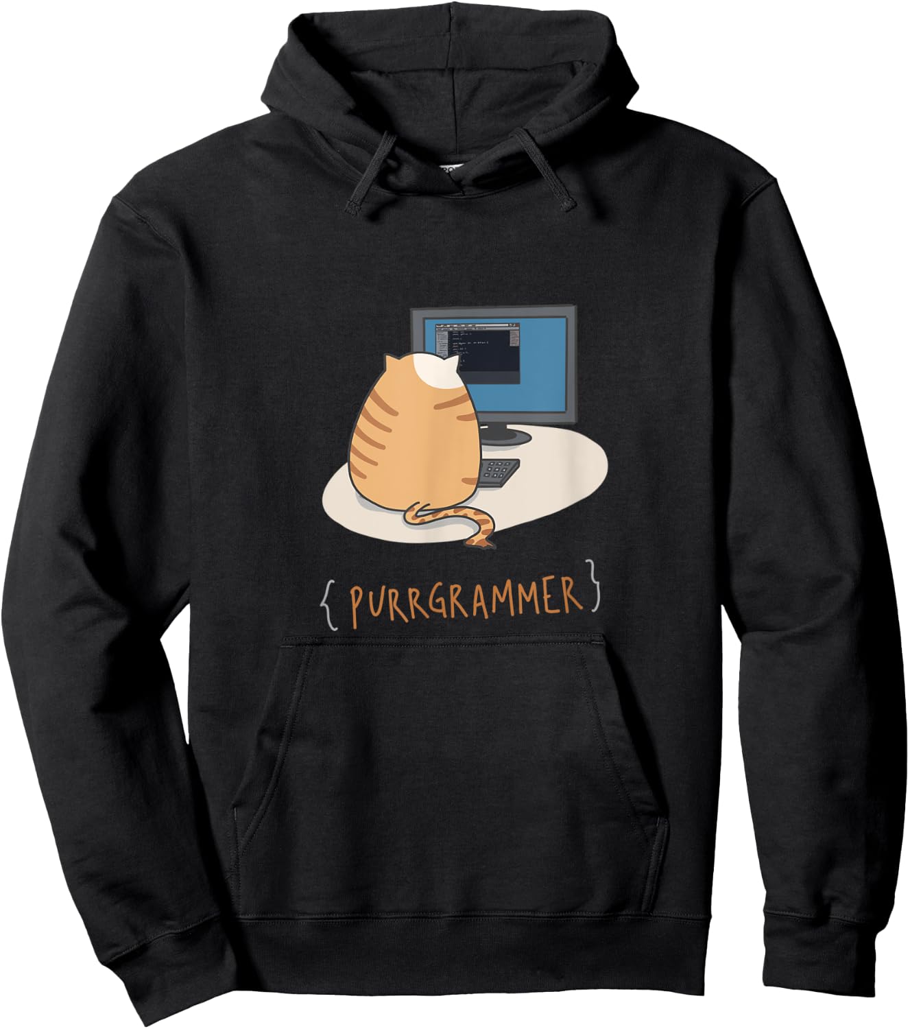 Purrgrammer - Cute Cat Coder Hoodie - Hoodie | Black