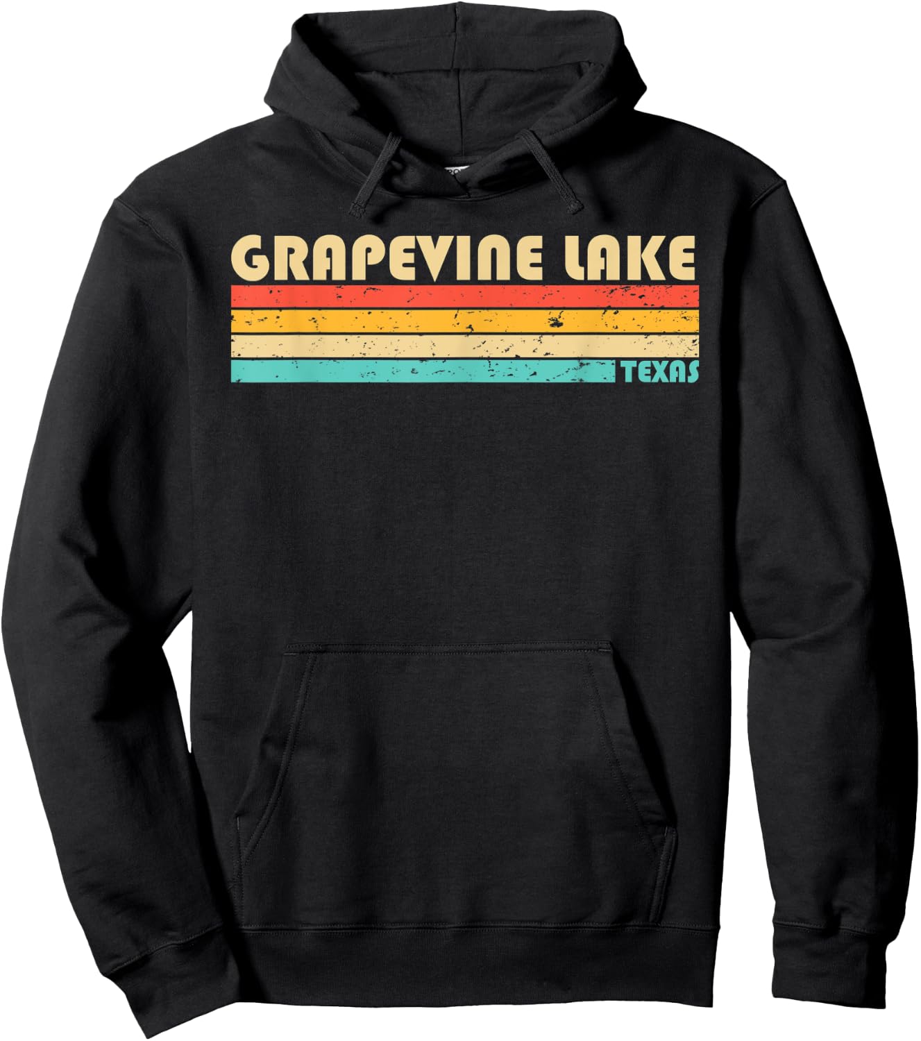GRAPEVINE LAKE TEXAS Funny Fishing Camping Summer Hoodie - Hoodie | Black