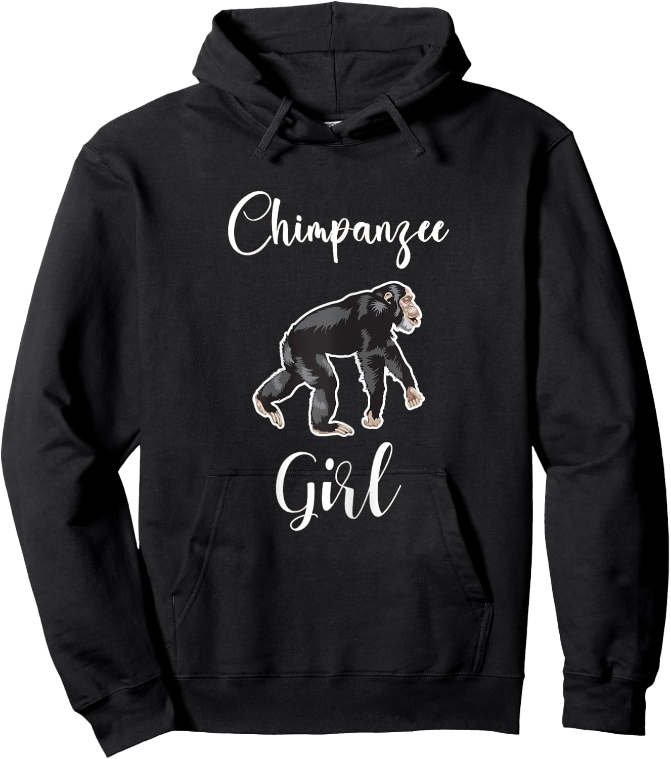 Chimpanzee Girl Shirt Monkey Chimpanzee Lover I Love Chimps Hoodie - Hoodie | Black