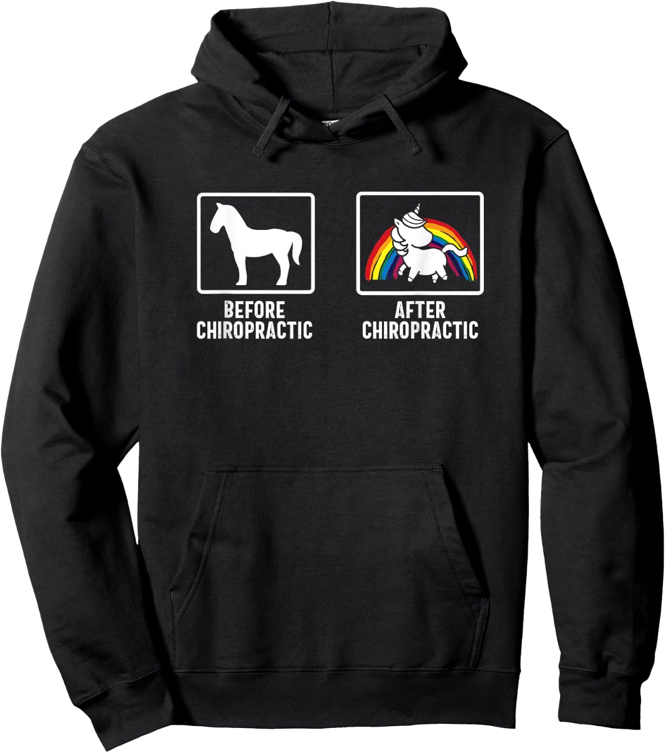Chiropractor Unicorn Chiropractic Assistant Therapy Hoodie - Hoodie | Black