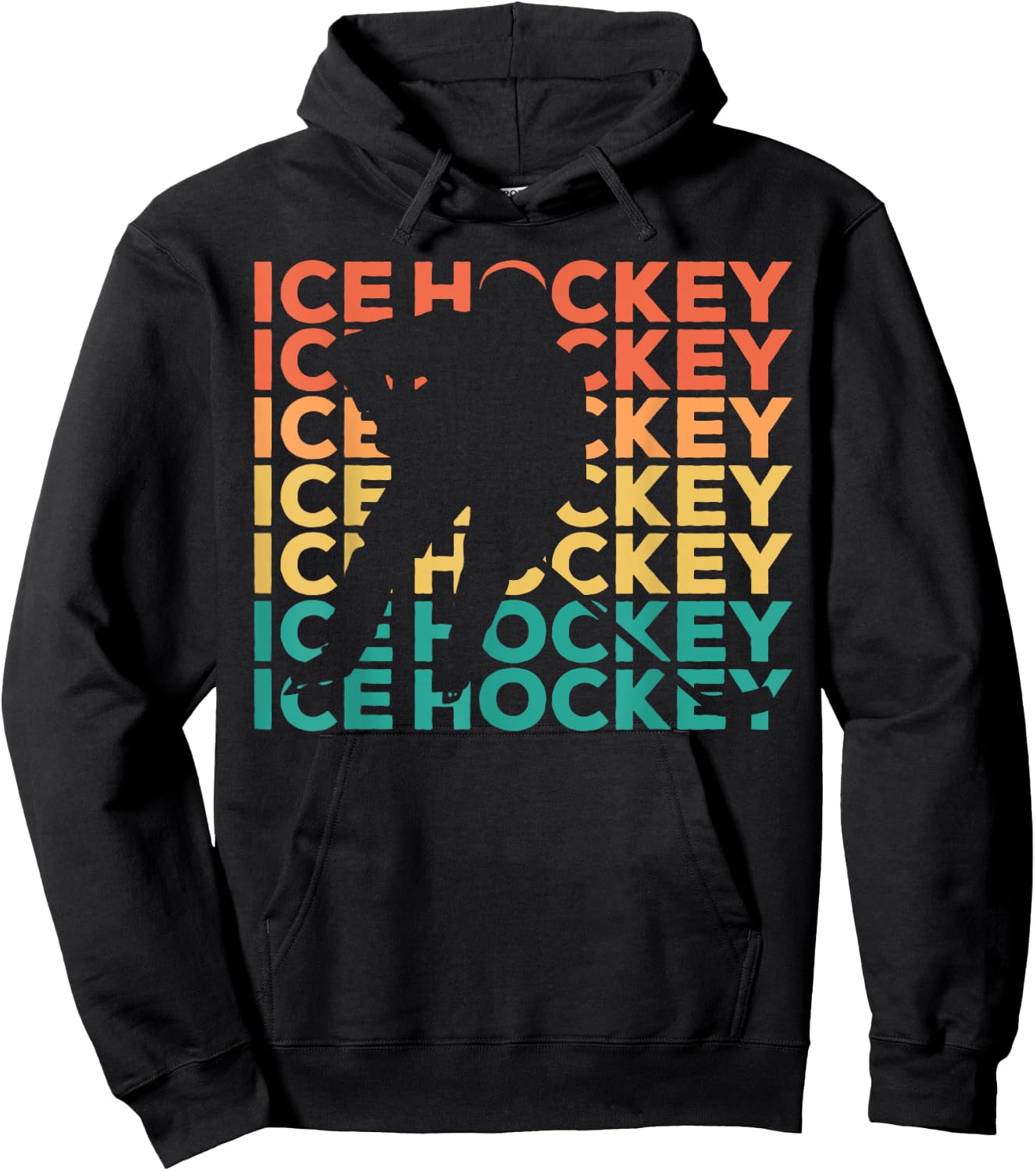 Retro Vintage Ice Hockey Gift Ice Hockey Players Hoodie - Hoodie | Black